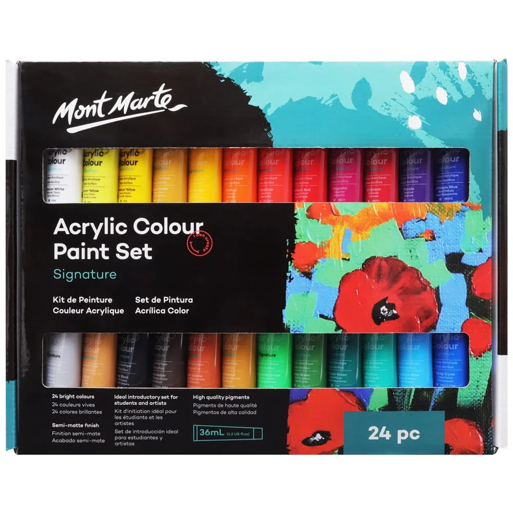 Acrylic Colour Paint Set Signature 24pc x 36ml