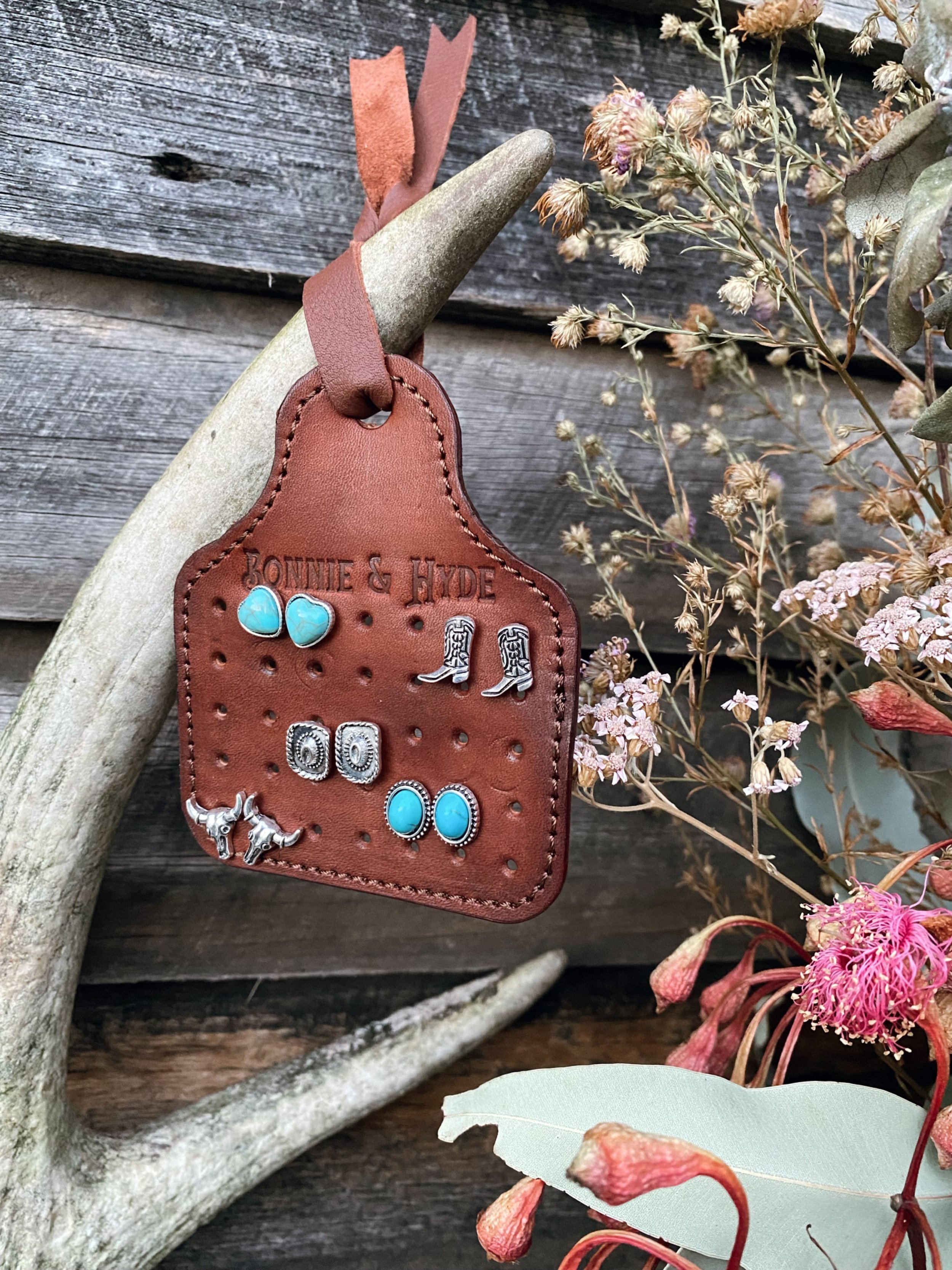 Cow Tag Earring Holder