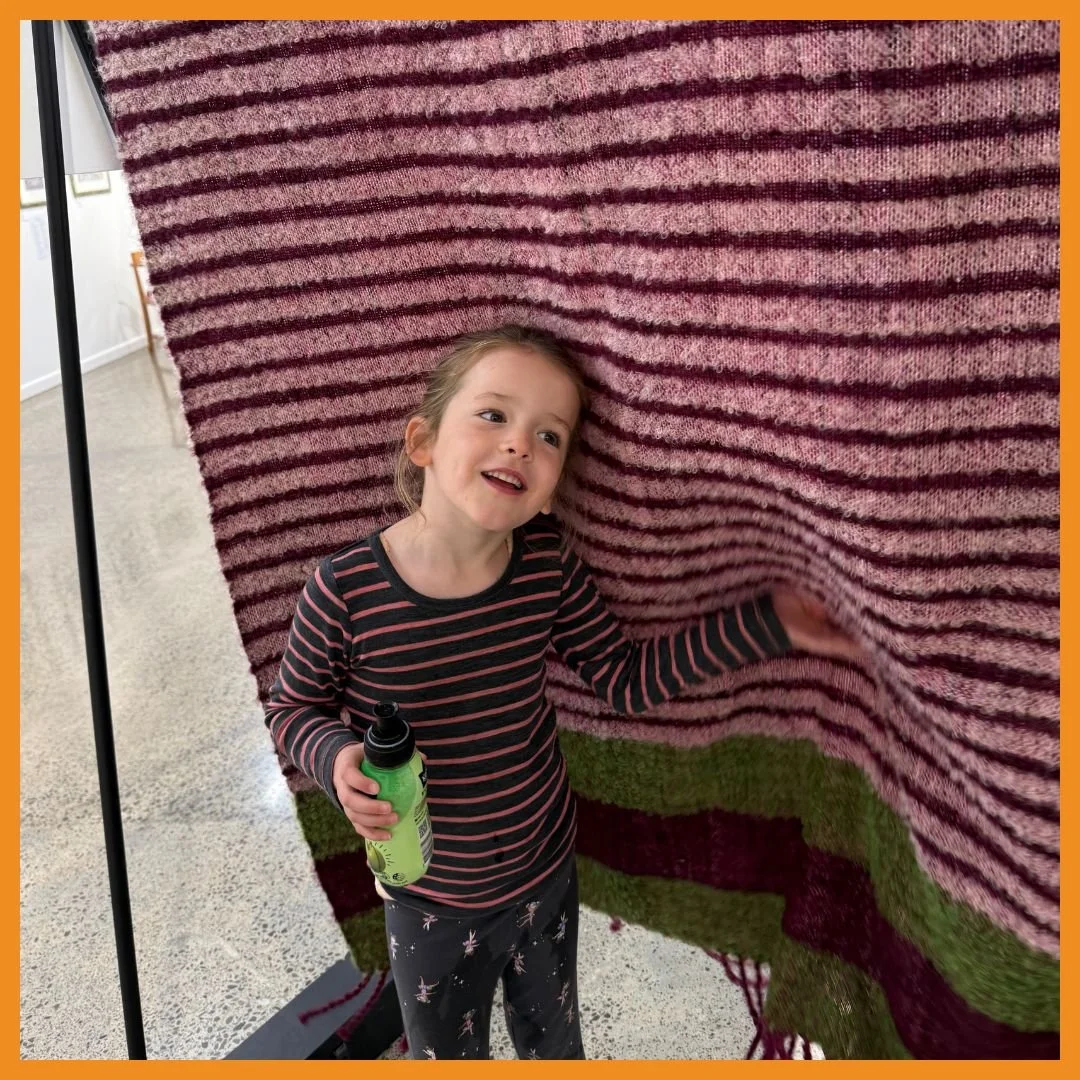 &quot;It's soooooo soft Aunty!&quot; 

A review of the Red Beard Orchid wool/mohair throw-blanket from my smallest (and cutest) fan Nova 🧡

 #sustainableyarn #nzmohair #nznativeflowers #textileoftheday  #nzwool  #contemporaryweaving #textileartist #