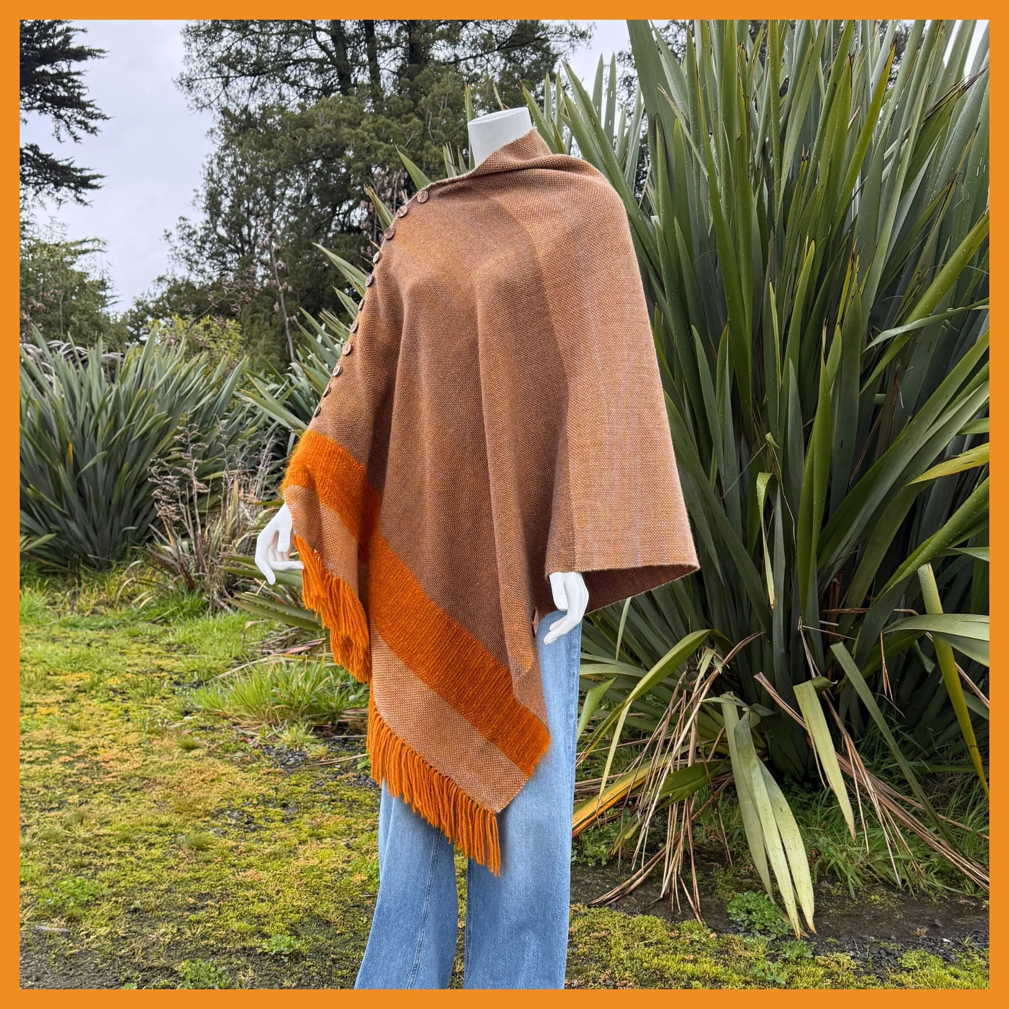 The countdown to the Art Trail is on! 

Over the next few days I'm going to post some teasers of what I've been working on and what you can expect to see when you visit the studio this weekend.

Here is the Karamū buttoned wrap. Inspired by the small