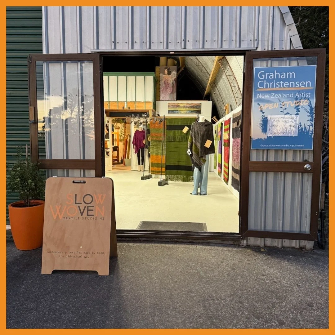🧡 Hand dyed, 
🧡 Hand woven,
🧡 Hand finished... right here in Ashhurst, New Zealand

 #thisismanawatu #fibreartist #artiststudio #handweaving #weavingstudio  #palmyproud #coastalartstrailnz