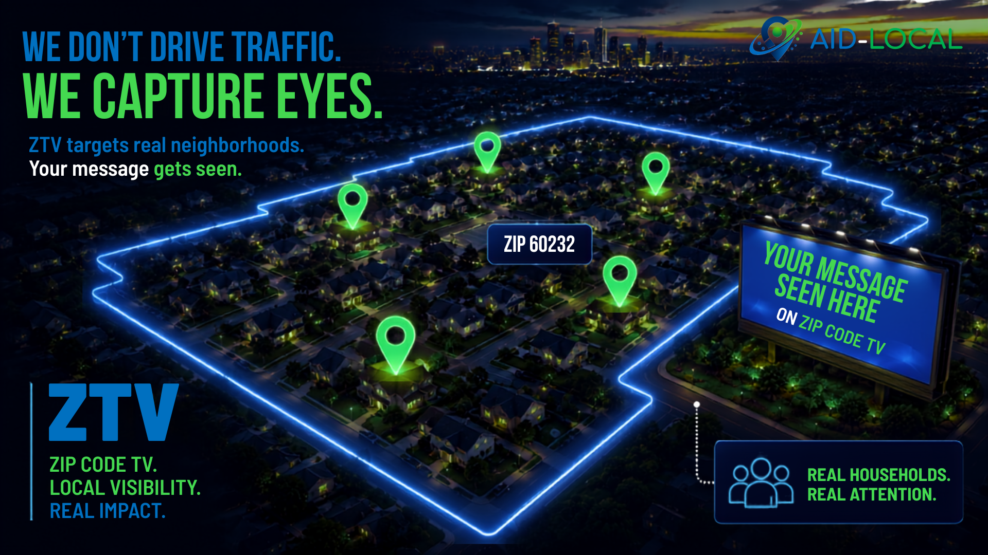We Don't Drive Traffic. We Capture Eyes.