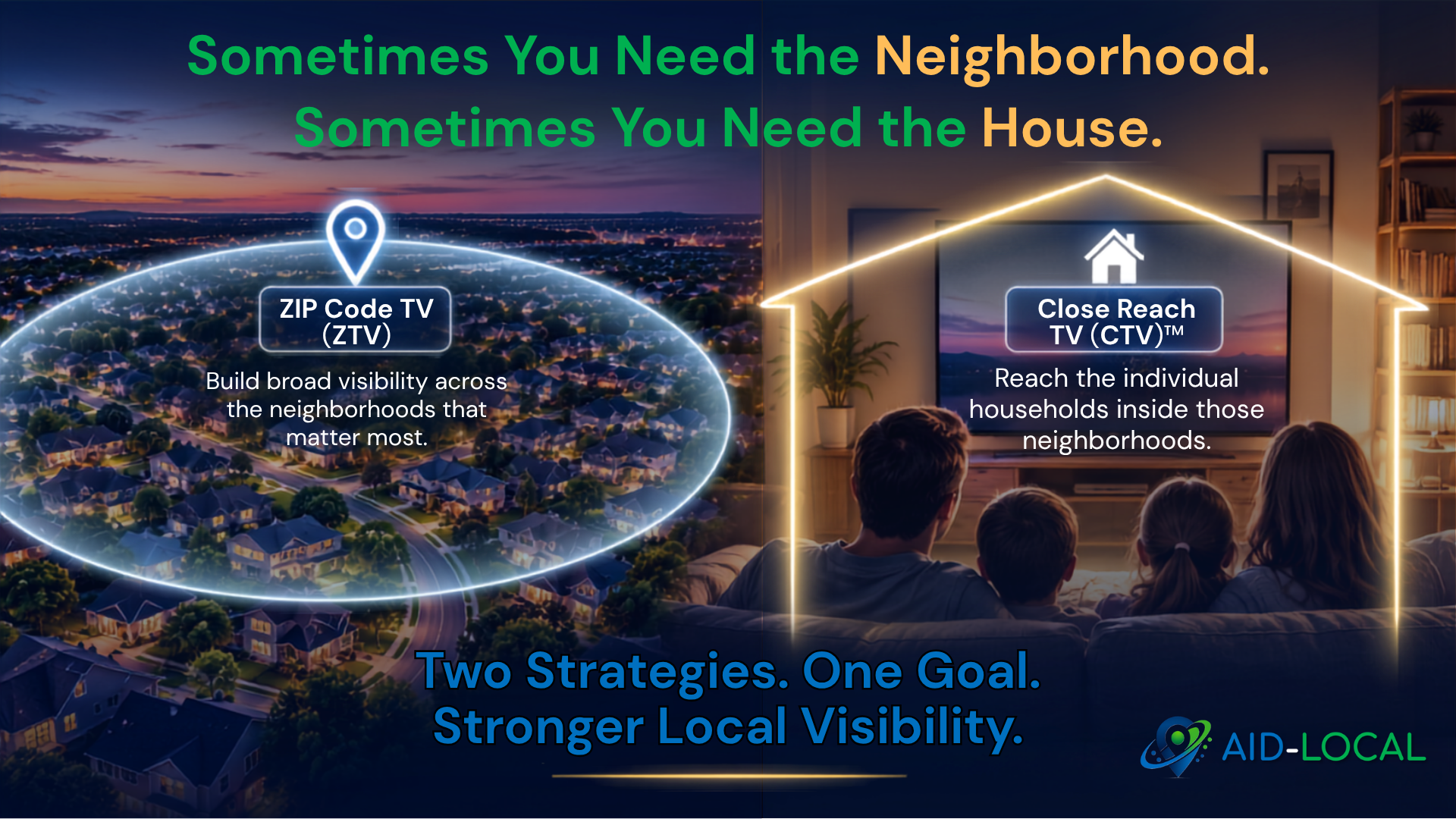 Sometimes You Need the Neighborhood. Sometimes You Need the House.