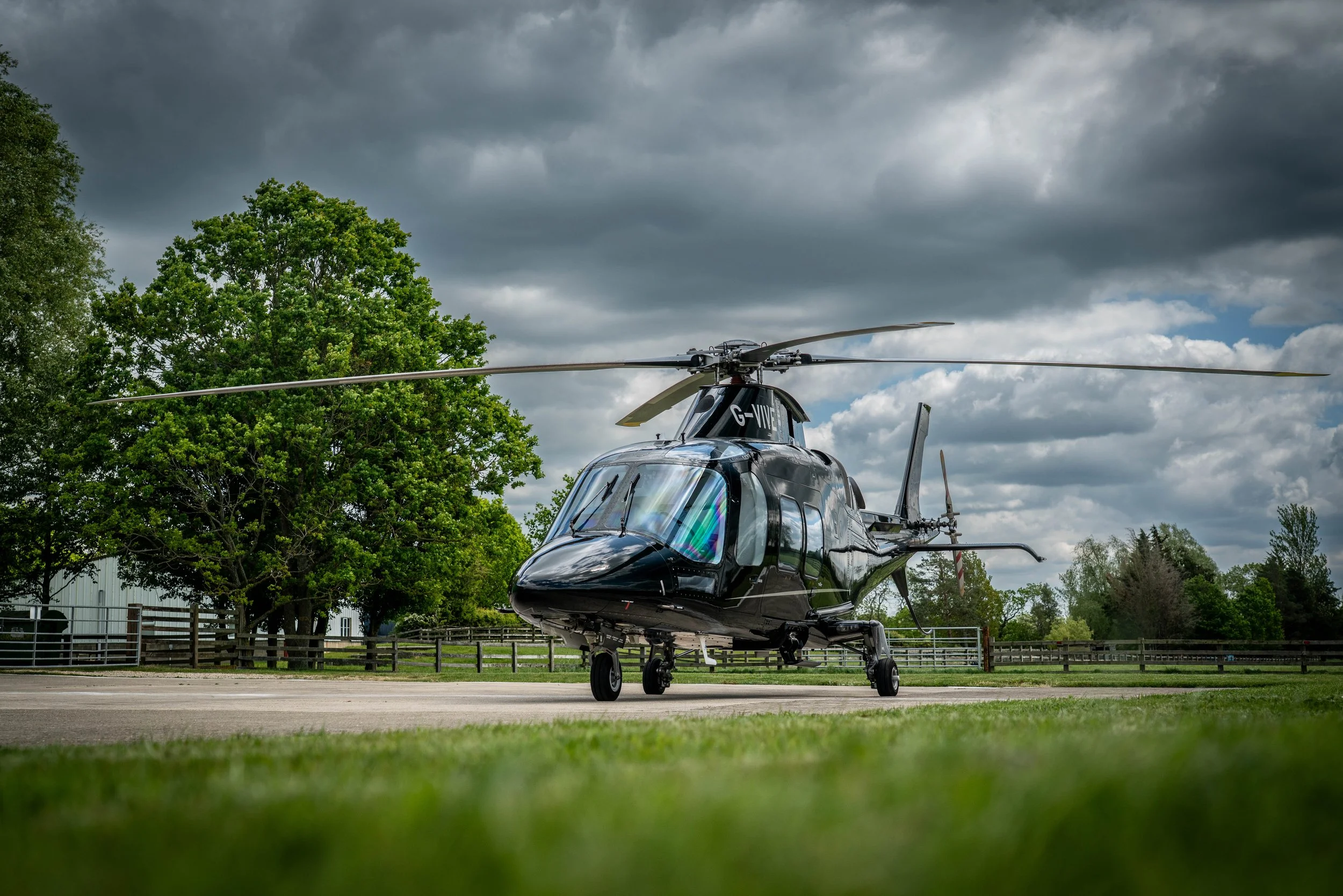 Chasing the Light: Photographing Two AW109 Helicopters for Saxon Air in Bicester