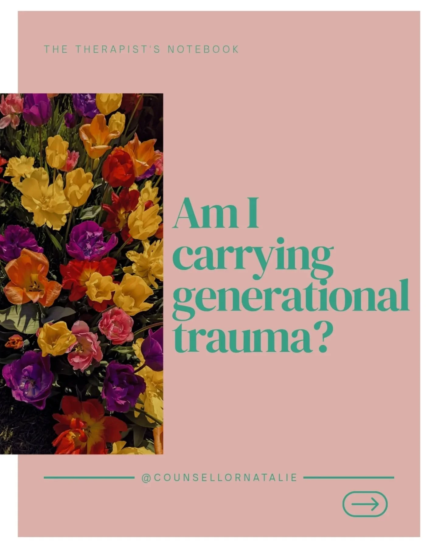 Generational trauma is pain or harmful patterns passed down through families. You don't have to have directly experienced trauma to be affected by your families. For example it can be about a lack of safety growing up, or emotional neglect.

And your