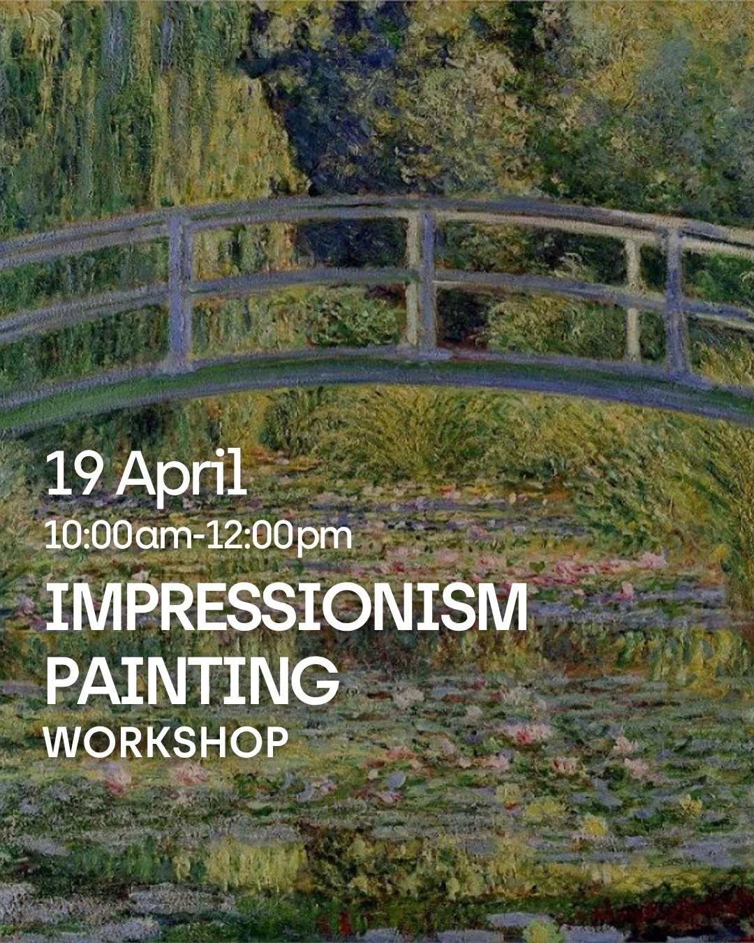 Explore the beauty of loose brushstrokes, natural light, and color as you create your own impressionist artwork. Learn how to capture atmosphere, movement, and emotion using expressive techniques and layered tones 🎨

No experience needed&mdash;every