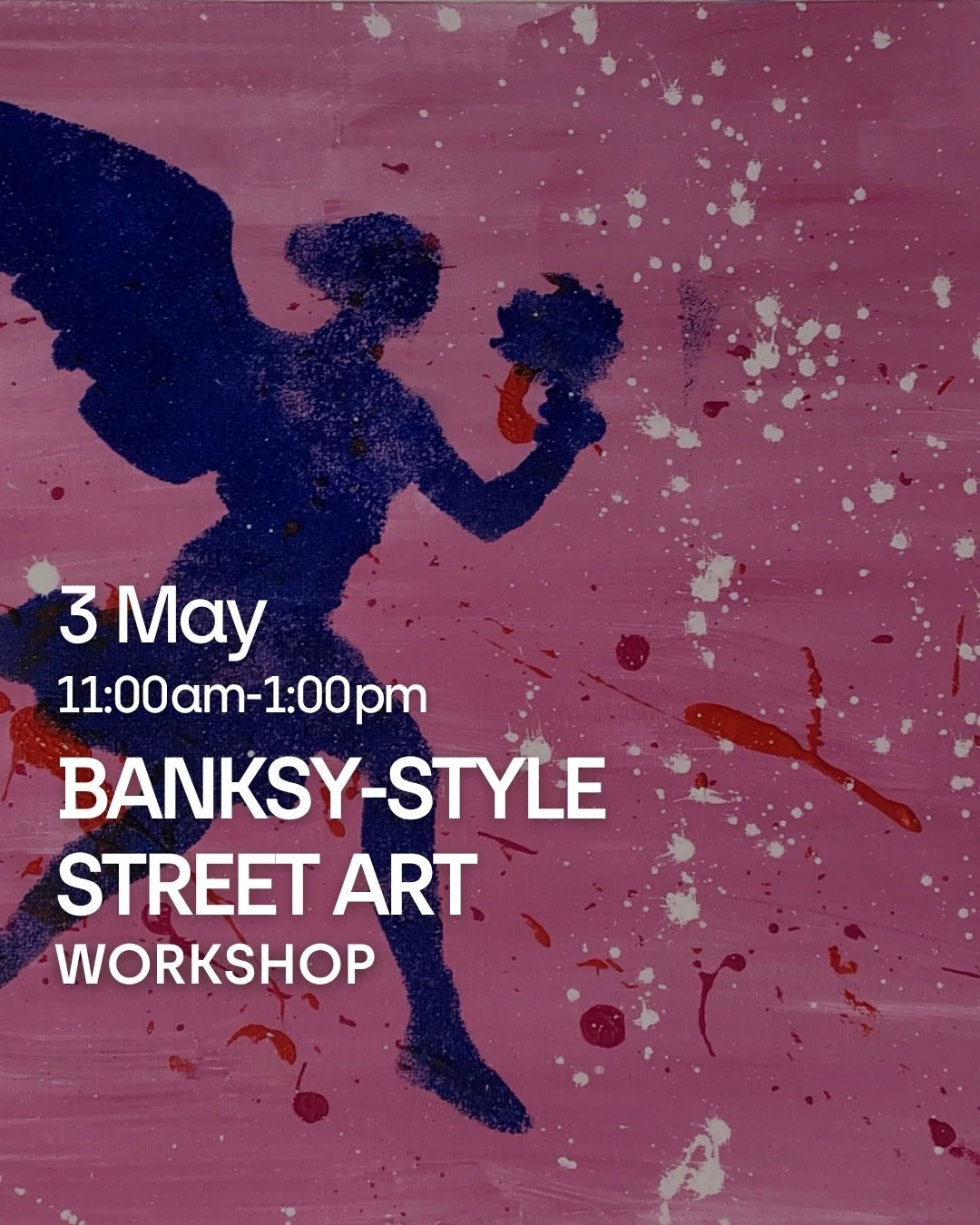 Step into the world of street art with our Banksy-style workshop 🎨 

Explore bold imagery, stencil techniques, and powerful visual storytelling as you create your own striking artwork, where creativity meets message.

No experience needed!

Comment 