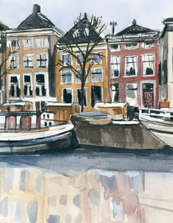 Amsterdam Houses Watercolor Workshop