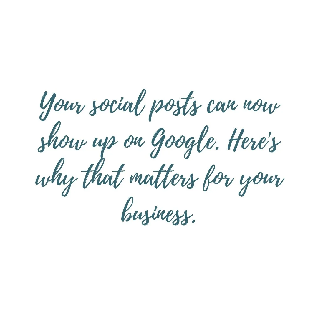Your social posts can now show up on Google. Here's why that matters for your business.