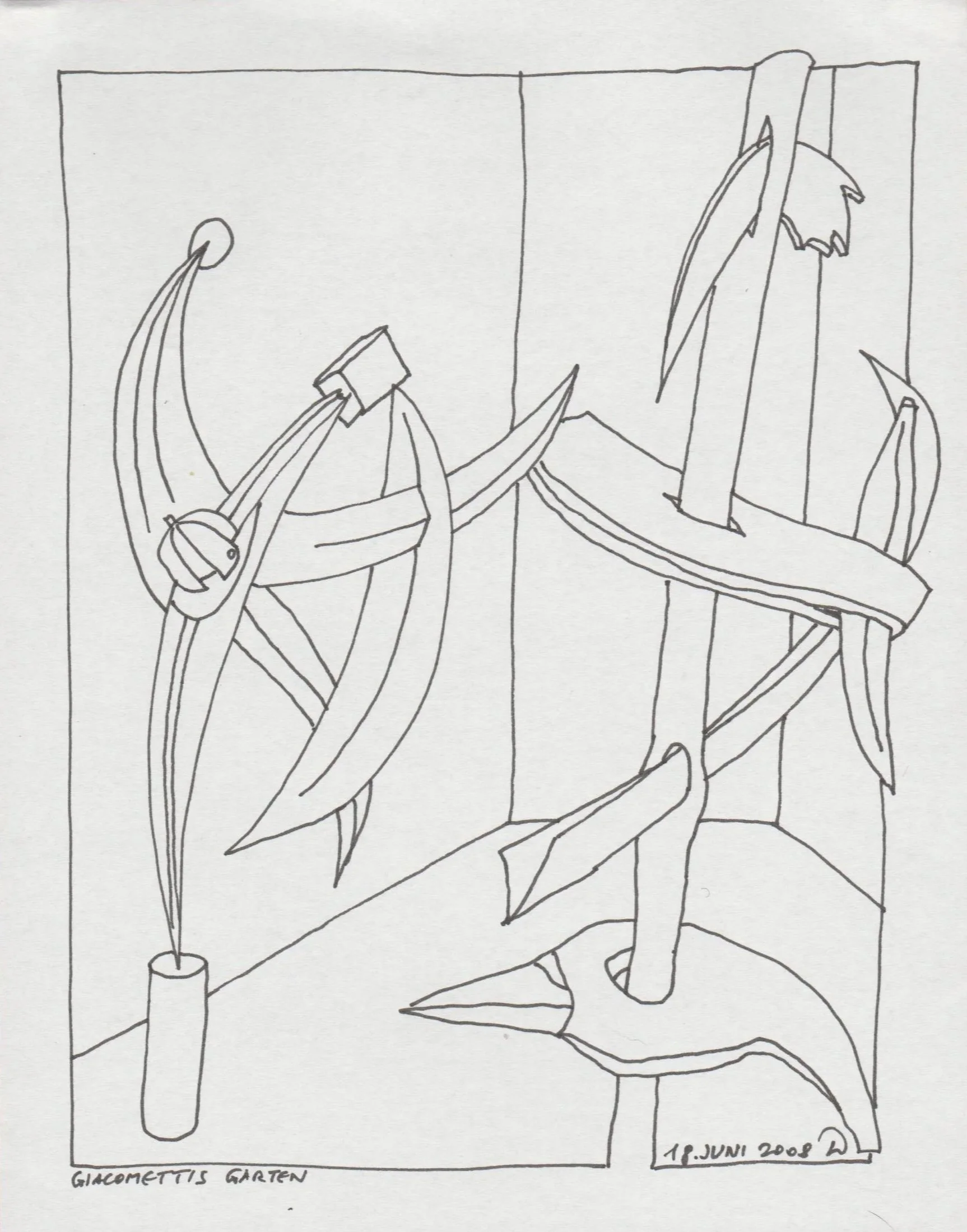 GIACOMETTIS GARTEN  18.6.2008