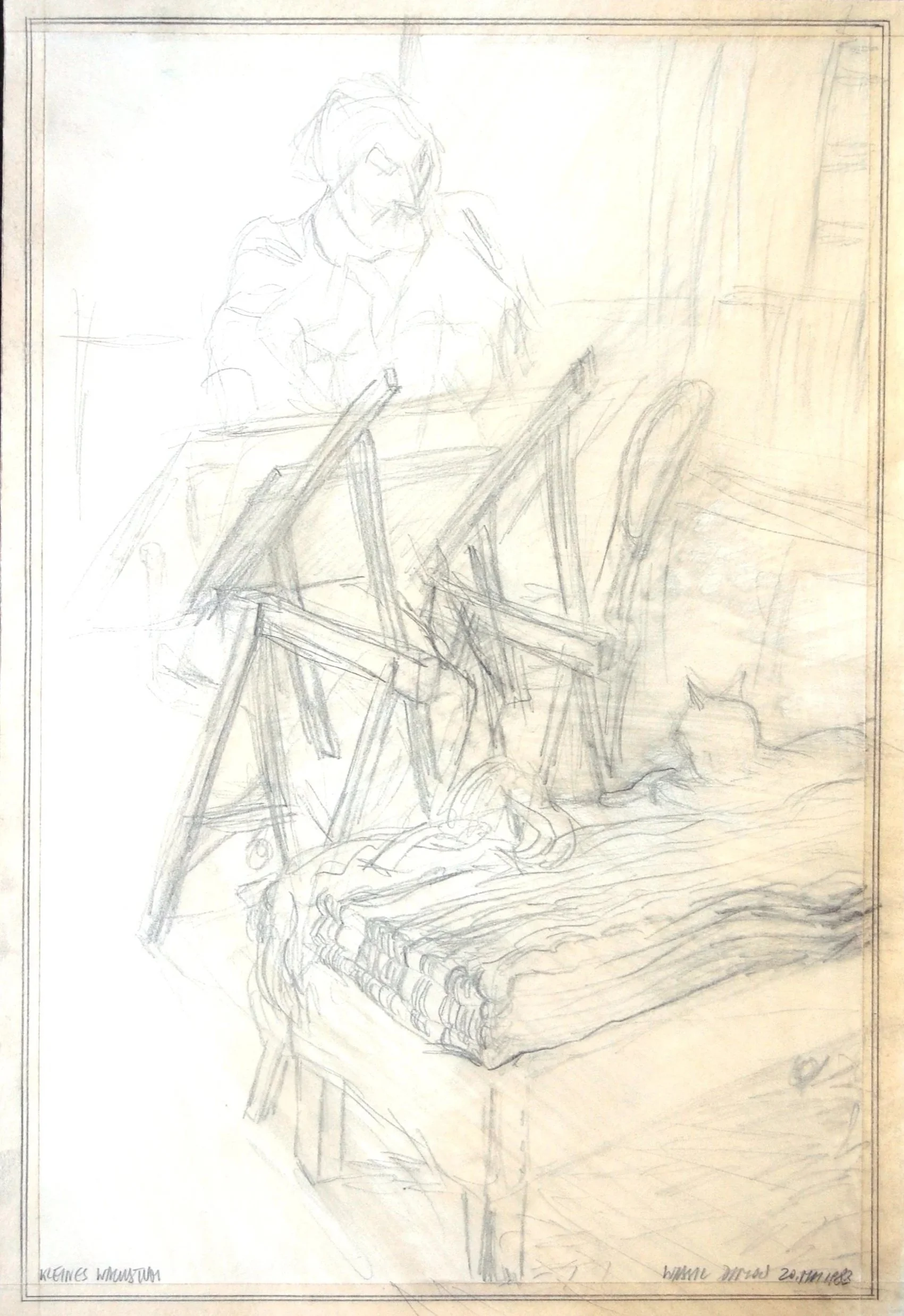 KLEINES WACHSTUM  Hans und Ausnahme in Küb   20.5.1983   42,4x29