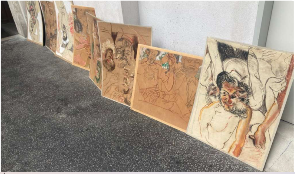 VERSCHOLLENE ARBEITEN  1981   Bari und Klagenfurt,  2023  im Netz gefunden.