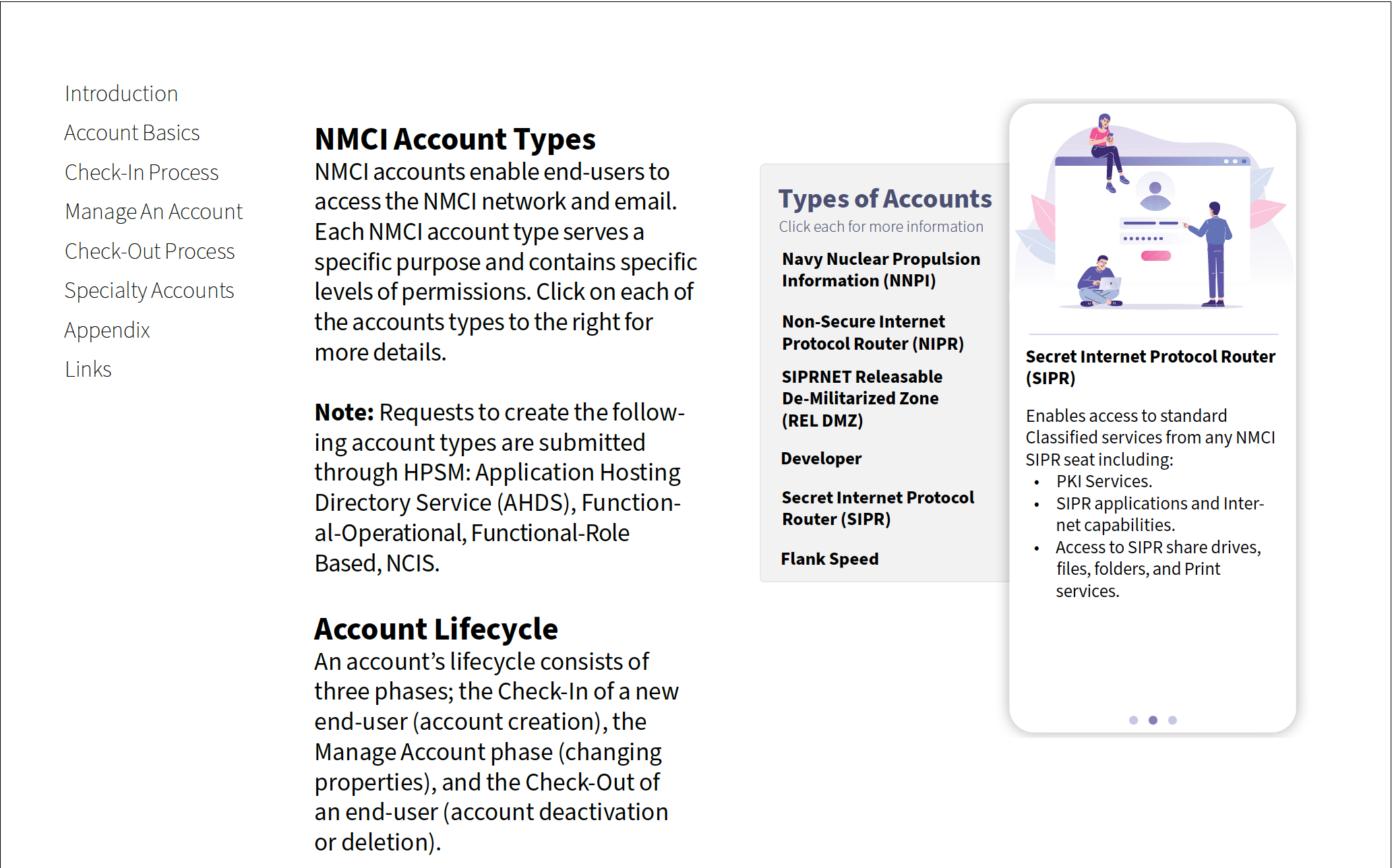 In the source material, this content was presented in a table. The decision to make this an interaction was both to engage the learner and to limit the amount of space this content would occupy.