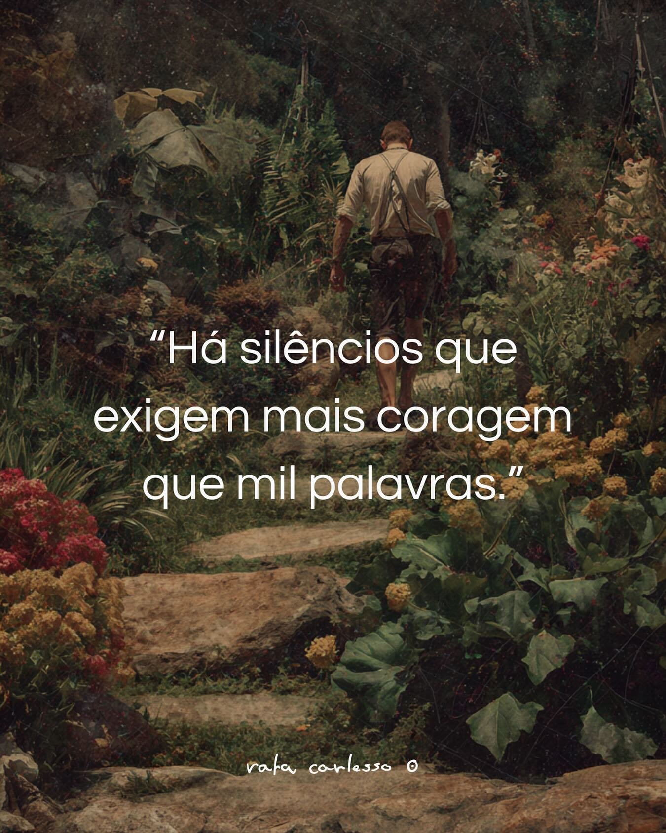 Nem todo sil&ecirc;ncio &eacute; vazio.
&Agrave;s vezes, calar &eacute; um ato de for&ccedil;a.
De quem escolhe n&atilde;o reagir, n&atilde;o provar, n&atilde;o se justificar.
De quem entende que o barulho do mundo n&atilde;o precisa ecoar dentro de 