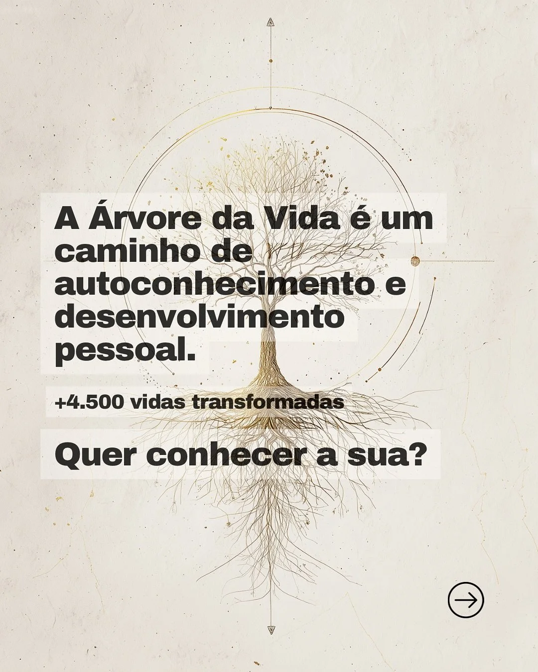 A &Aacute;rvore da Vida &eacute; mais do que um s&iacute;mbolo com +9.000 anos de hist&oacute;ria.

&Eacute; um caminho que revela ra&iacute;zes, padr&otilde;es e possibilidades escondidas dentro de voc&ecirc;.

No Projeto &Aacute;rvore da Vida, voc&