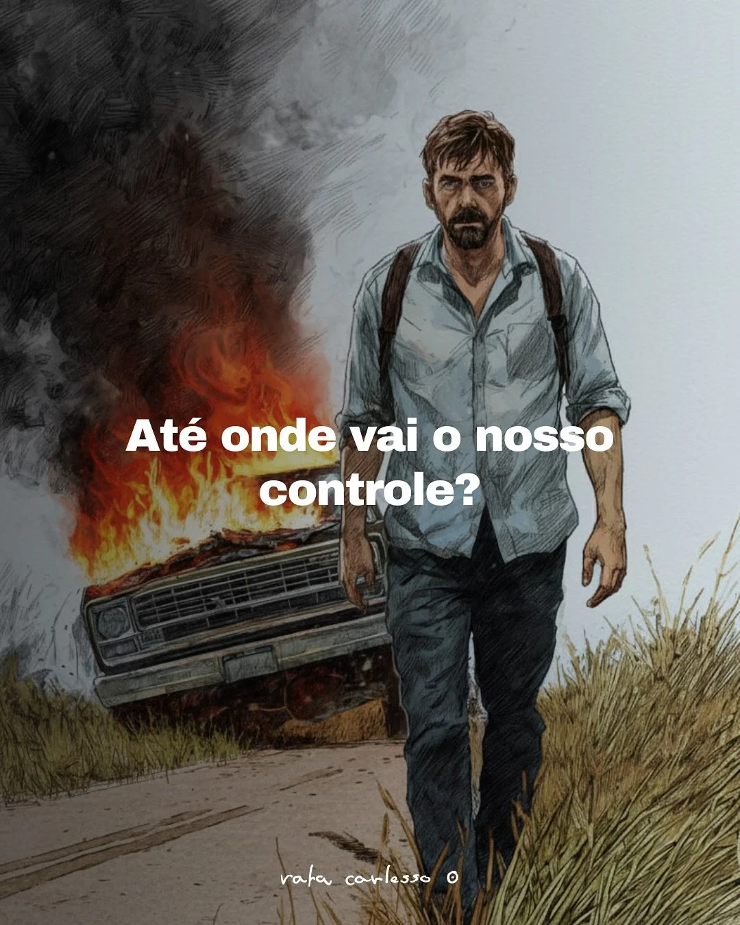 Nem tudo est&aacute; sob o nosso controle.
E talvez nunca esteve.

&Agrave;s vezes a vida nos for&ccedil;a a parar e assistir enquanto algo que am&aacute;vamos queima. N&atilde;o por crueldade, mas para nos lembrar do que realmente importa.
 ⠀
O verd