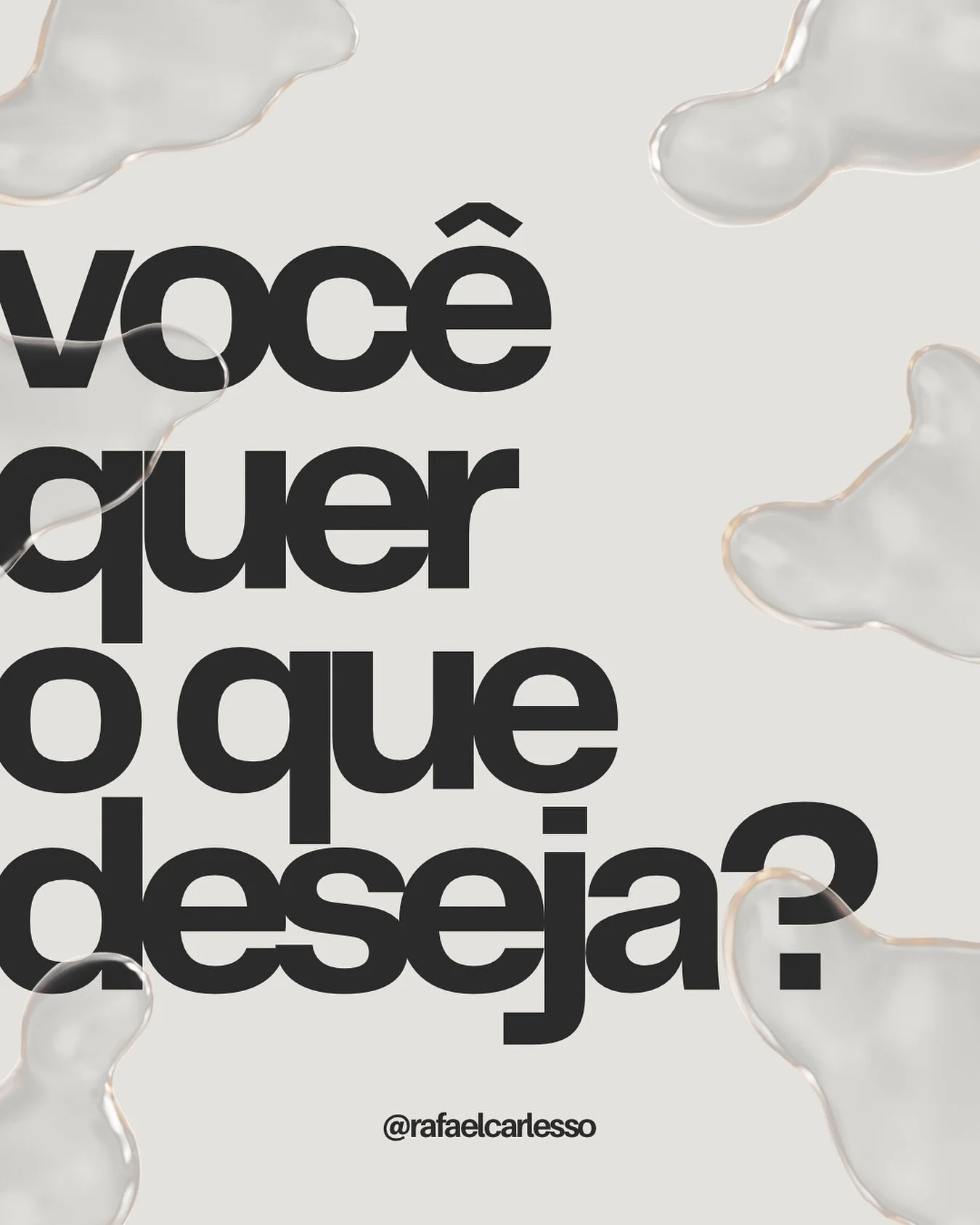 O que voc&ecirc; chama de &ldquo;desejo&rdquo; pode ser apenas o reflexo do que o mundo quer que voc&ecirc; queira.

Quantas vezes voc&ecirc; lutou por algo e quando conseguiu, percebeu que n&atilde;o era seu?

Desejar &eacute; f&aacute;cil. Escolher