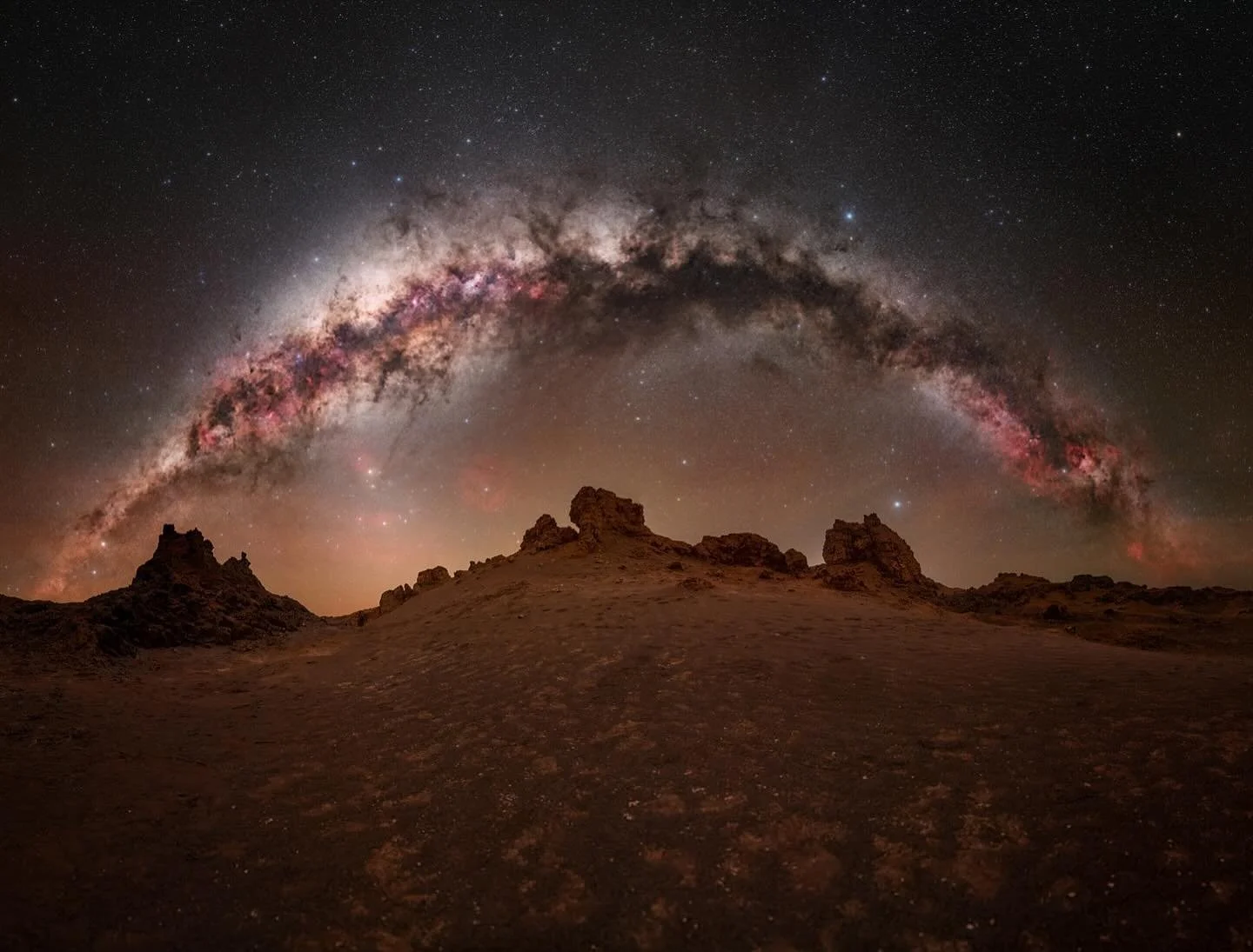 Stellar Gate 🌎

Another breathtaking view of the dark night sky, where the silvery arc of the Milky Way stretches gracefully above the Atacama Desert. In the stillness, surrounded by thousands of stars, one can&rsquo;t help but feel small and humble