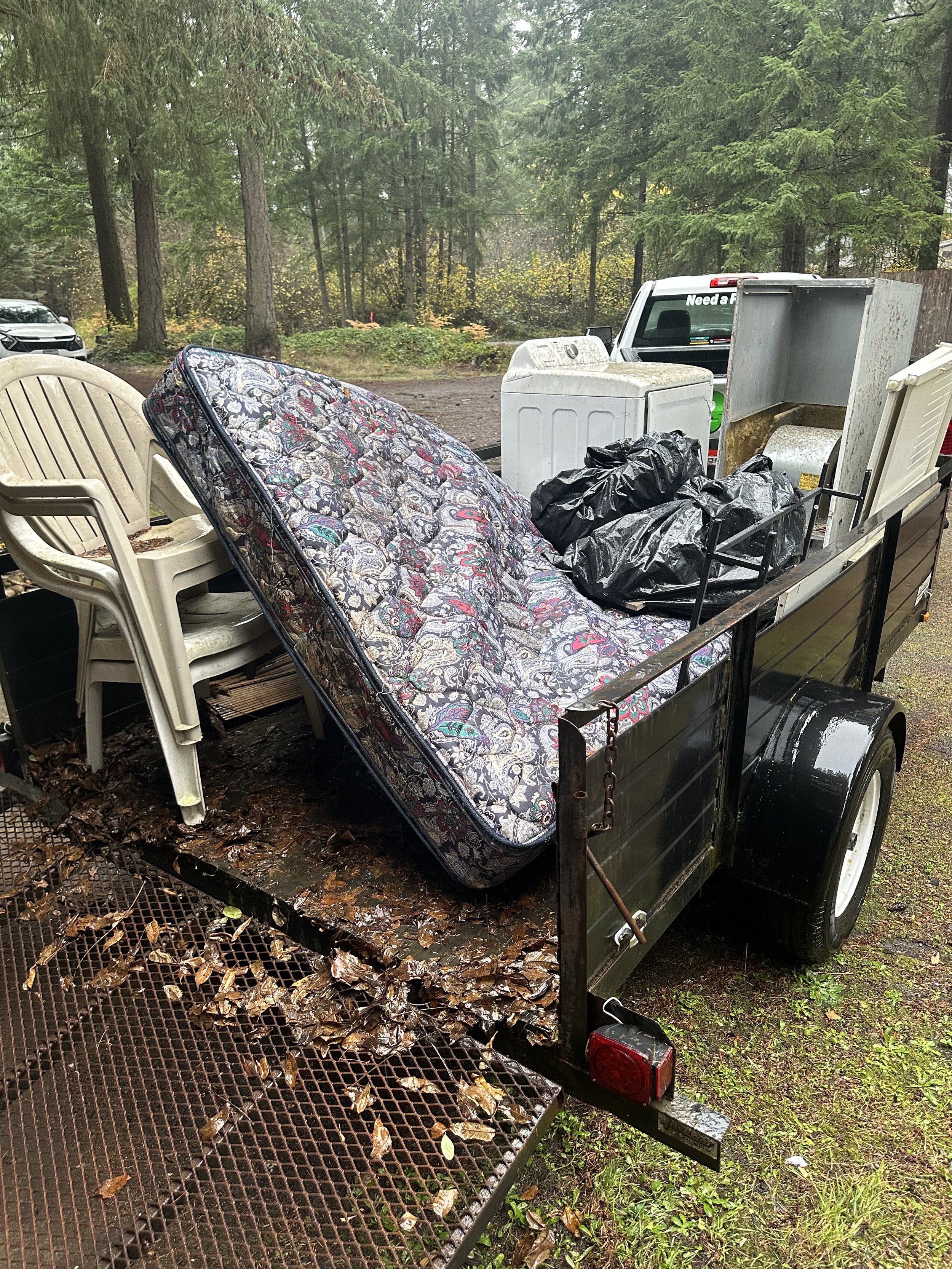 After trailer full junk hauling Pierce County WA
