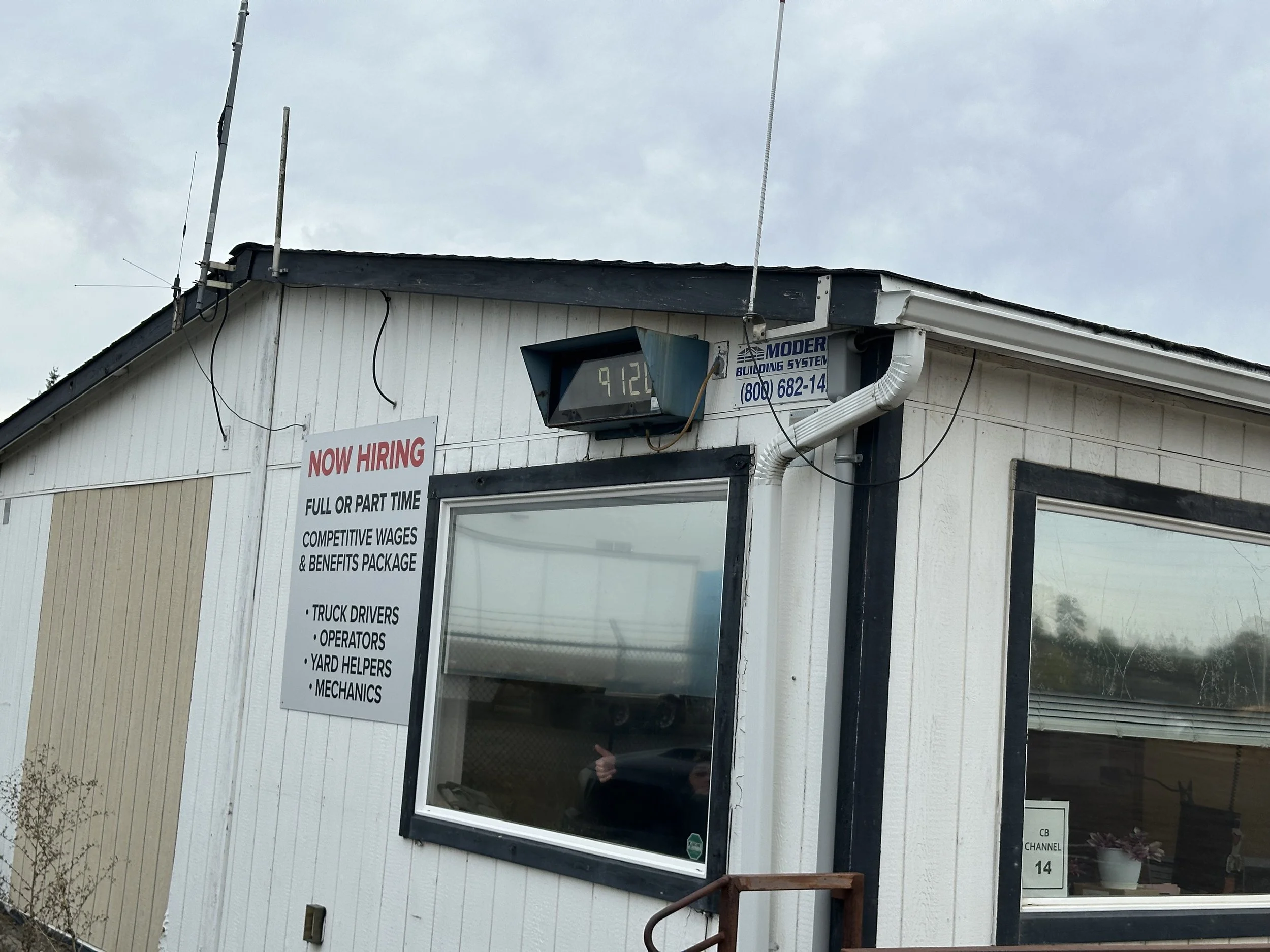 Concrete drop-off completed — weight verified at the recycling facility.