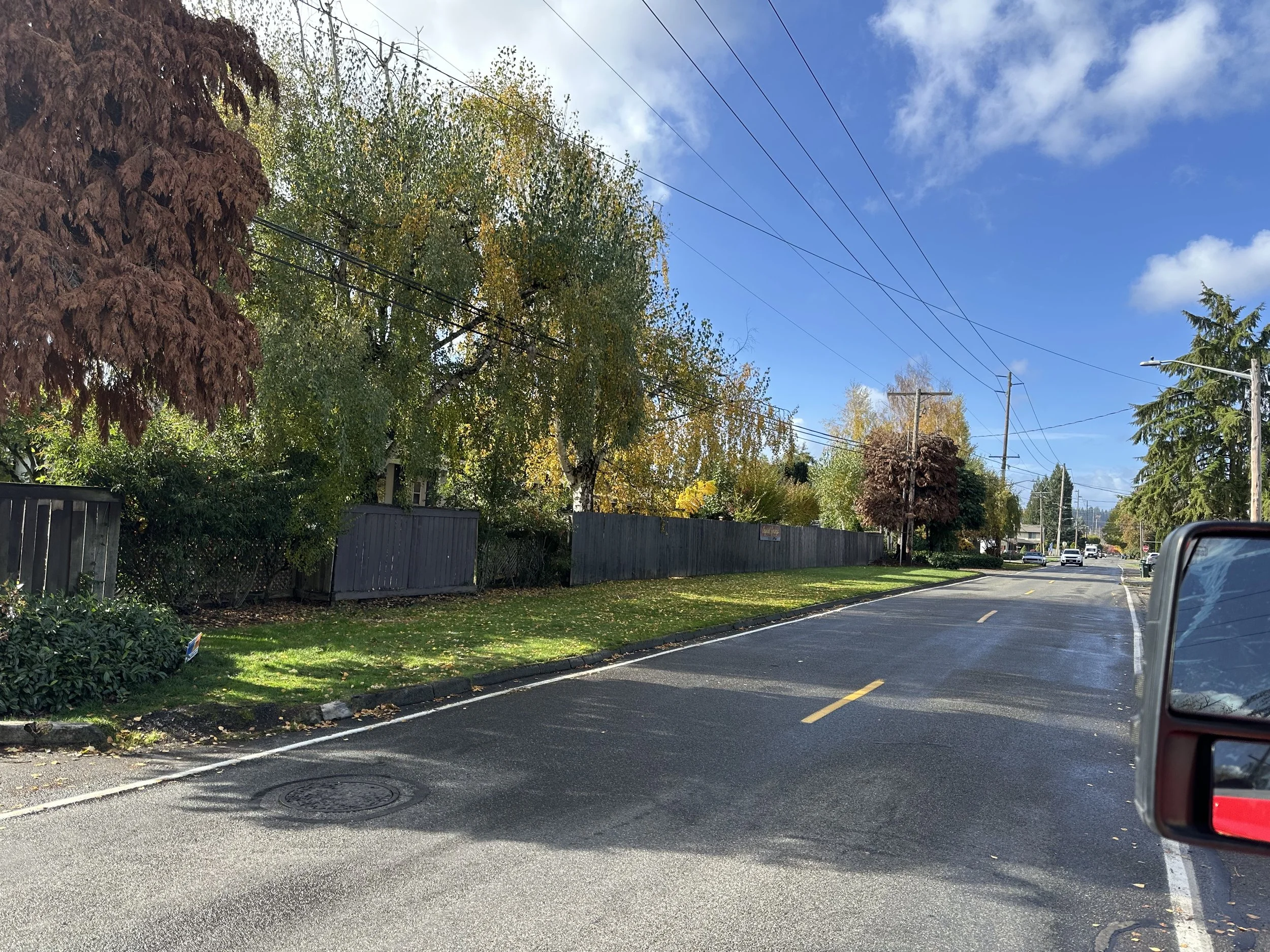 AFTER — Street view of the mobile home park frontage after cleanup.