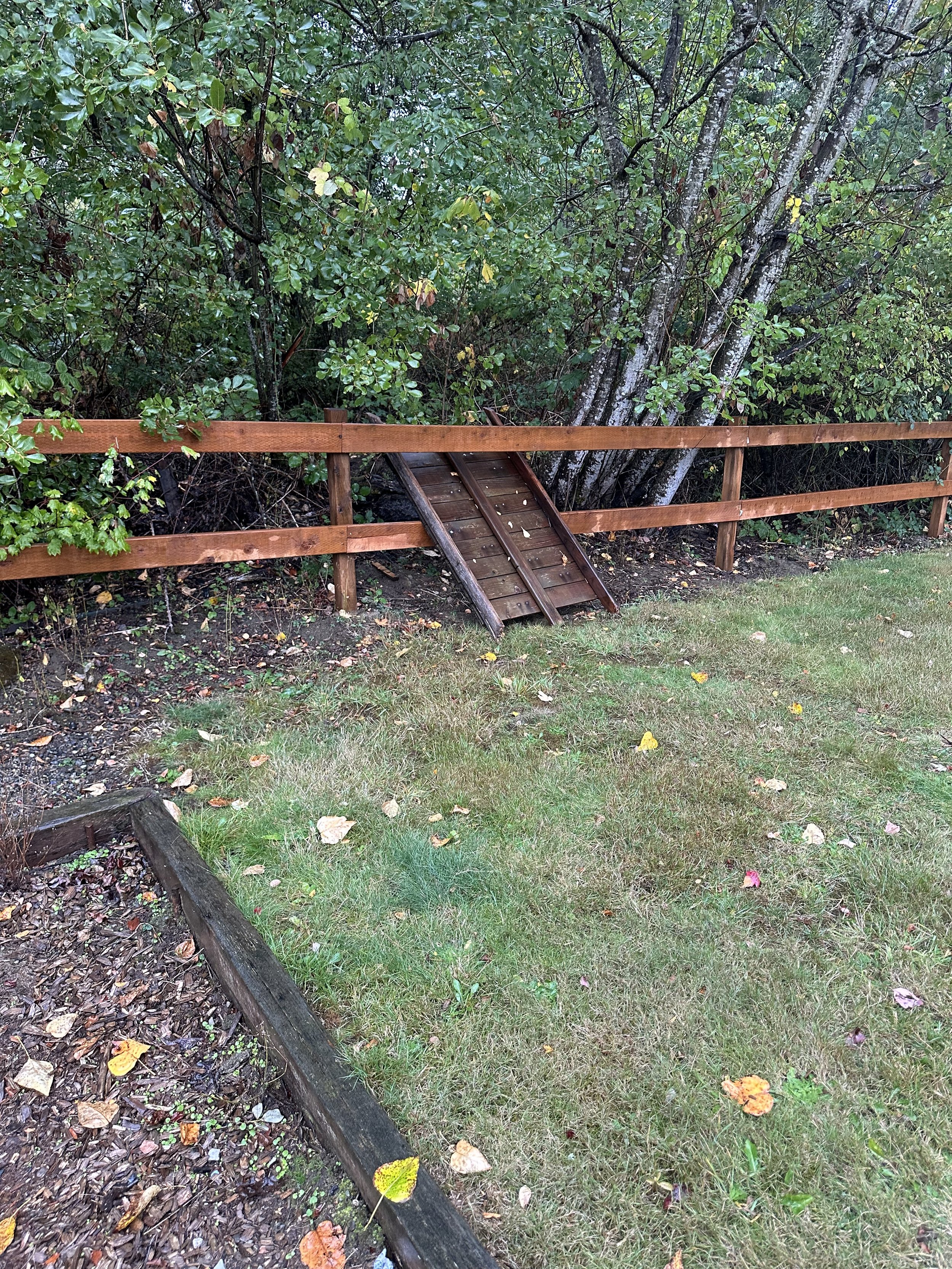Before tear-out — A rotten platform that detached from the playground set, Tacoma WA.