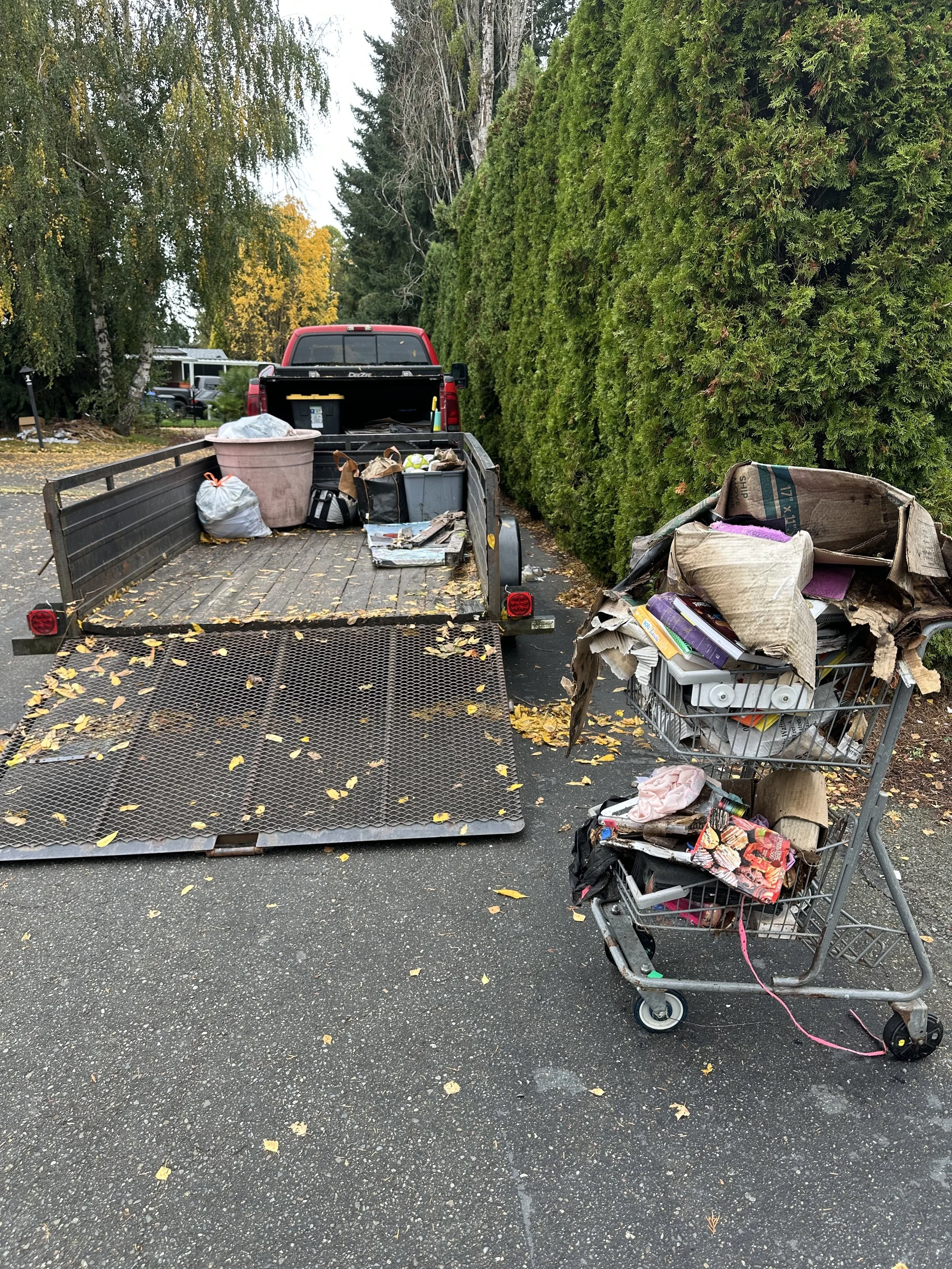 DAY 2 — First load of the day starting to fill.