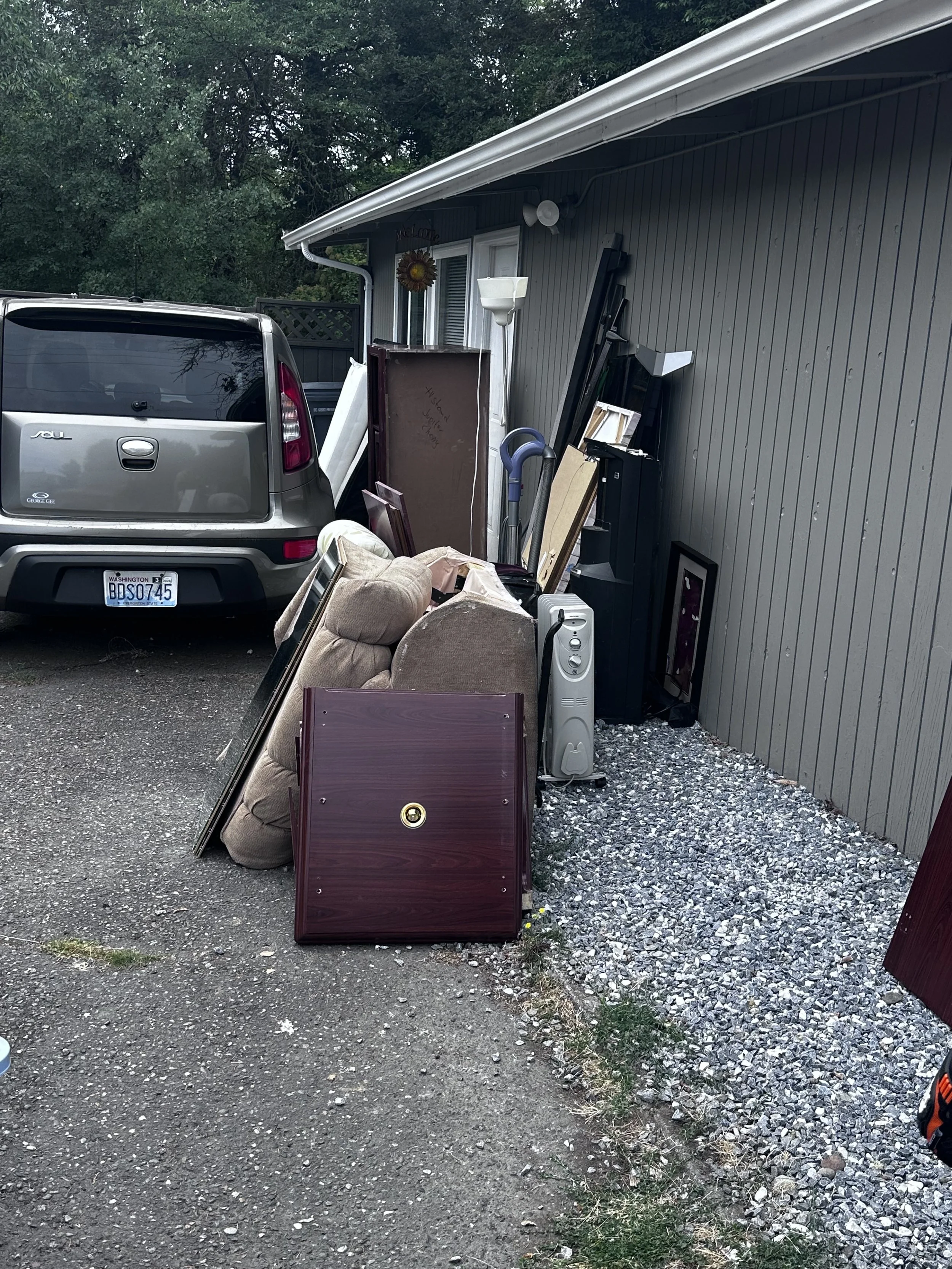 Before junk removal Pierce County WA