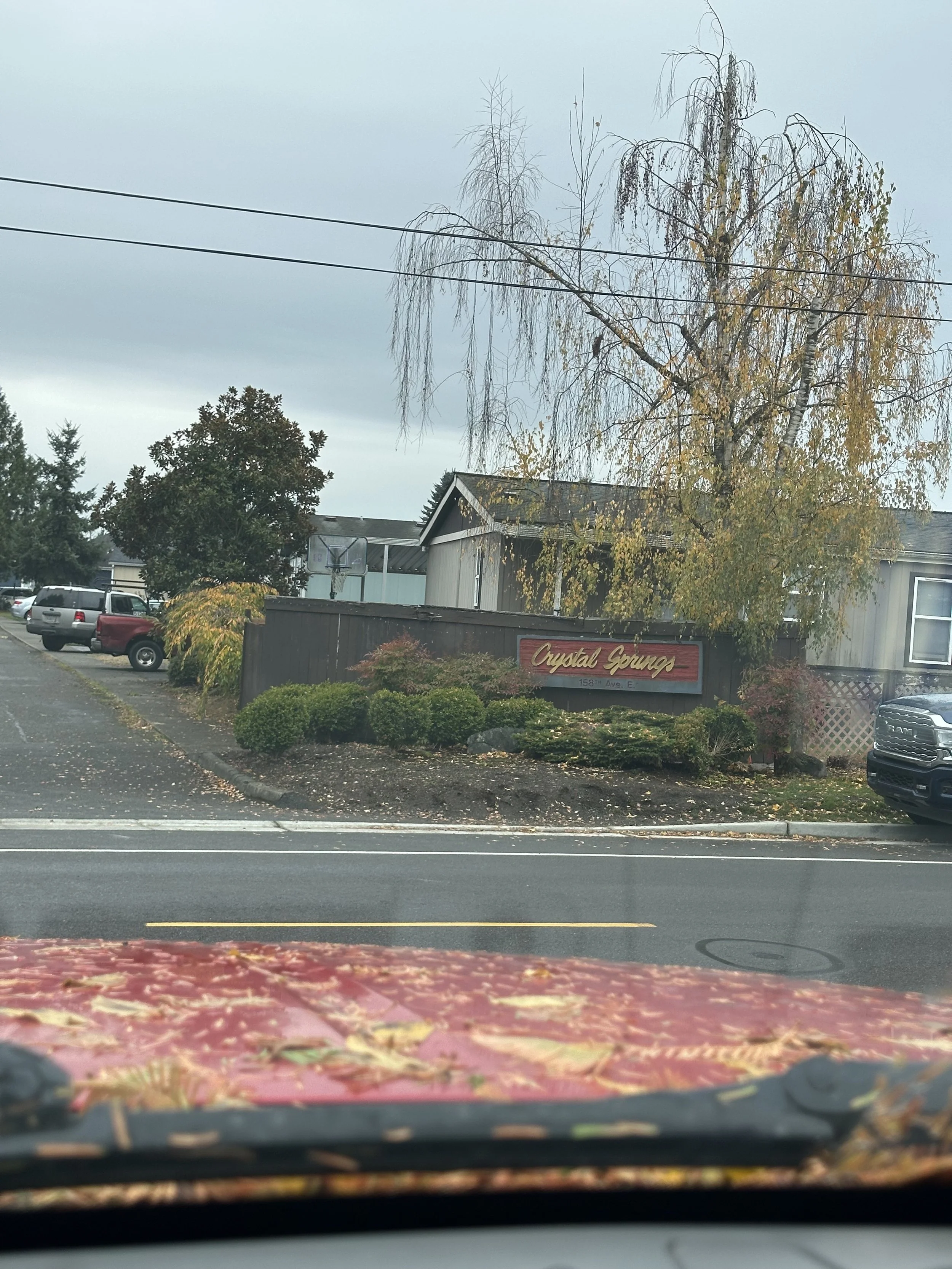 Crystal Springs Mobile Home Park entrance — our lot clearing project for property management.