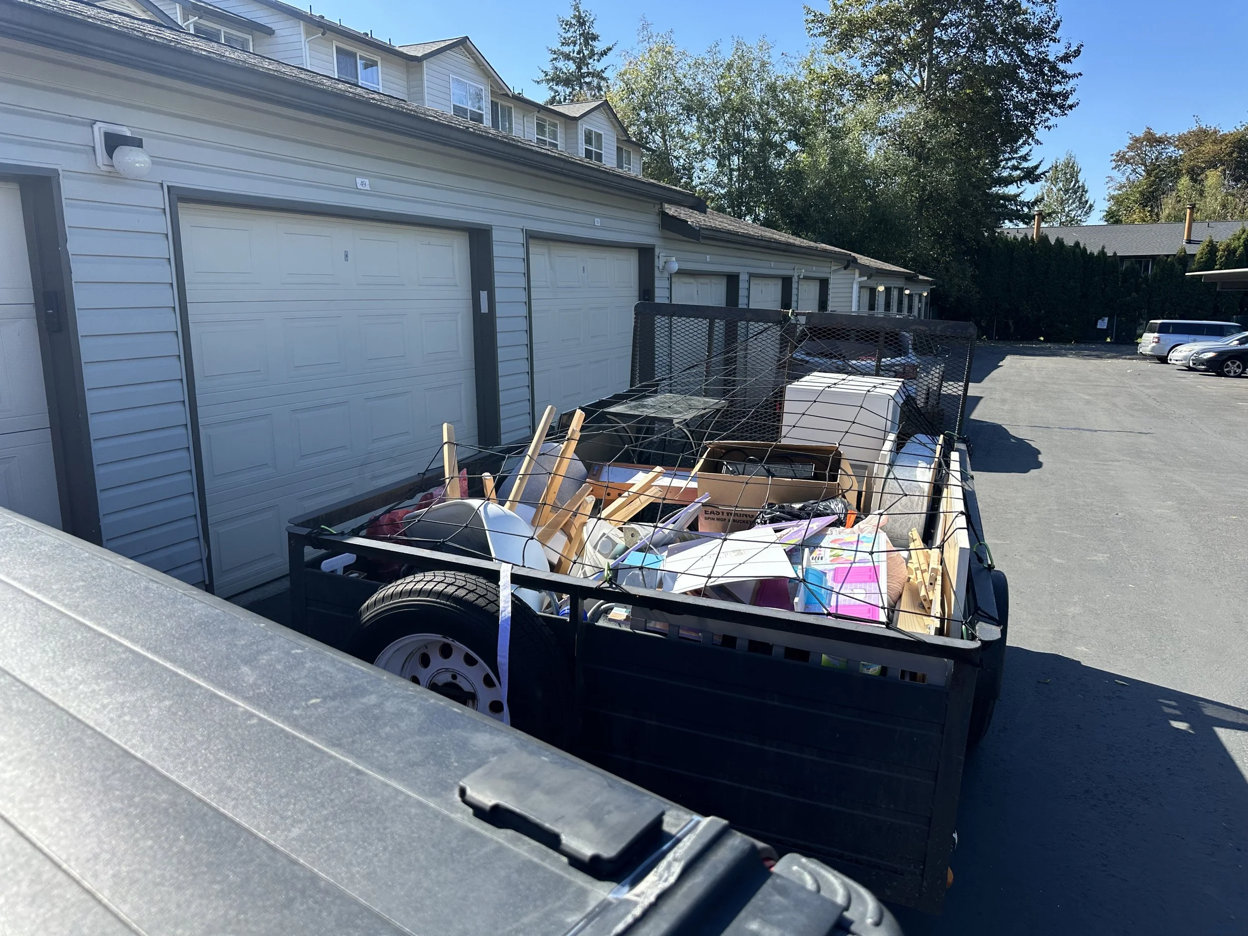 After junk removal trailer full Puyallup WA