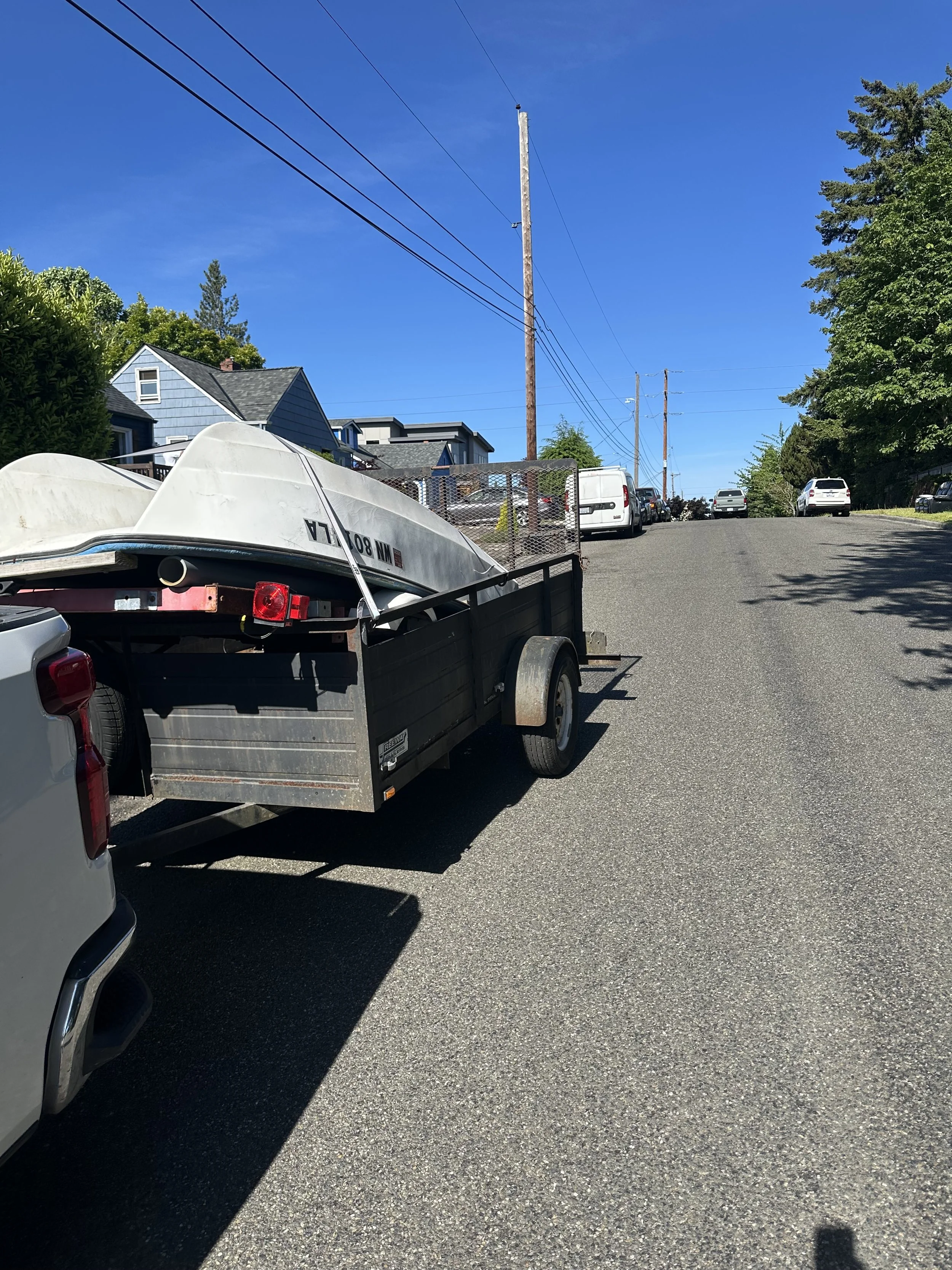 Progress boat trailer hauling Tacoma WA