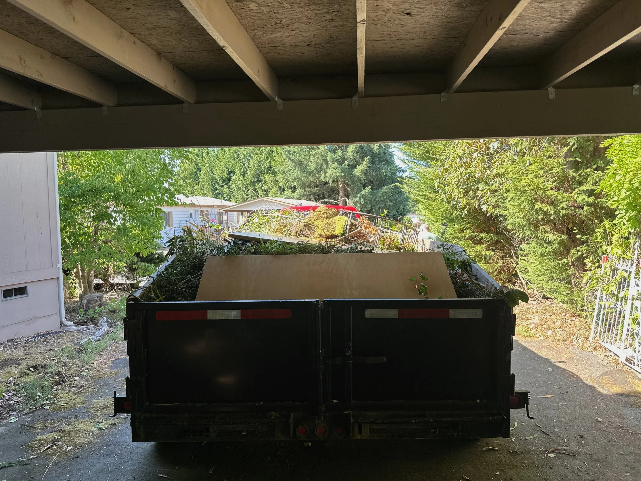 After carport cleaned and swept Puyallup WA