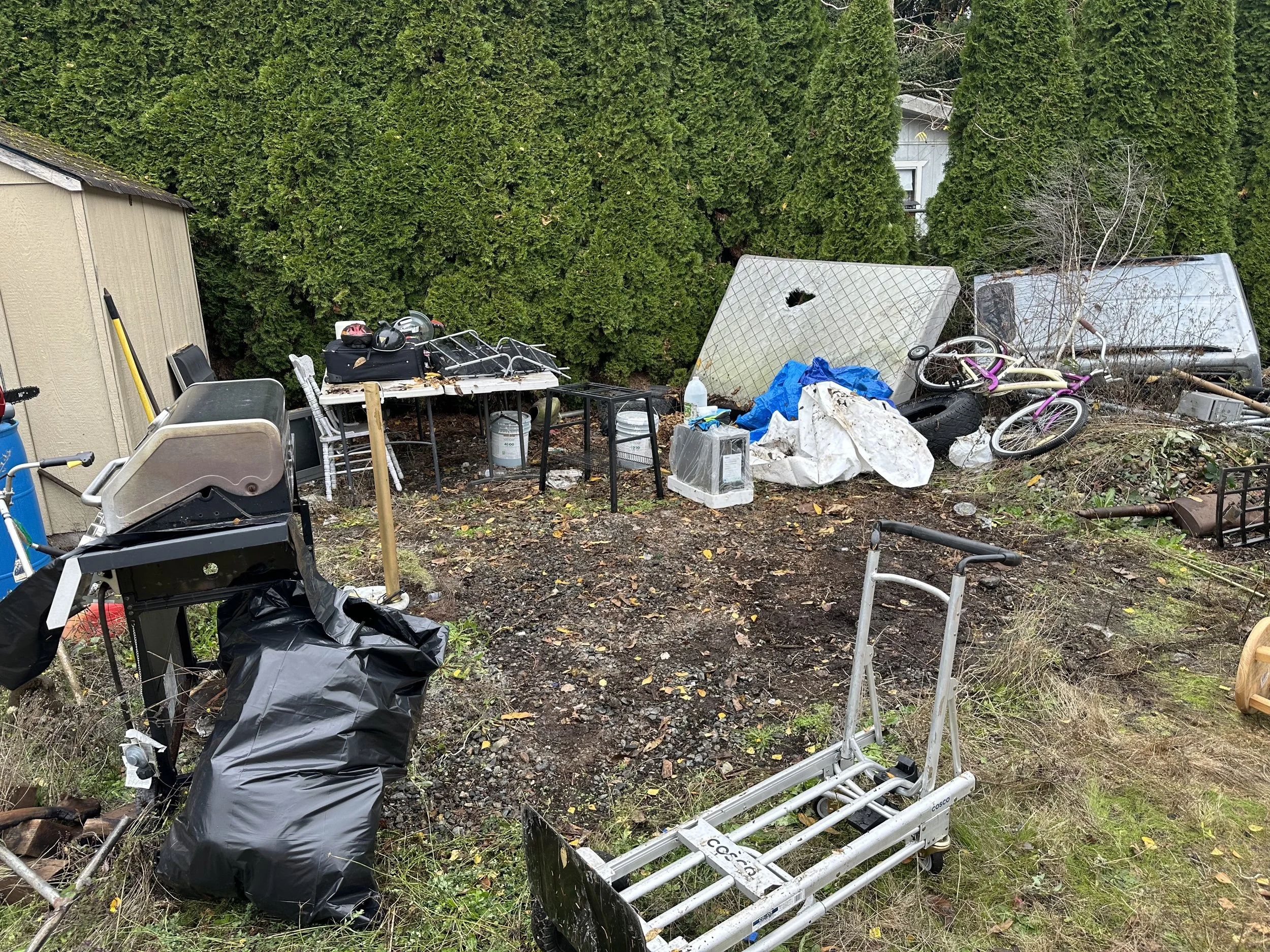 DAY 2 — Clearing out the heavier debris and bulky items.