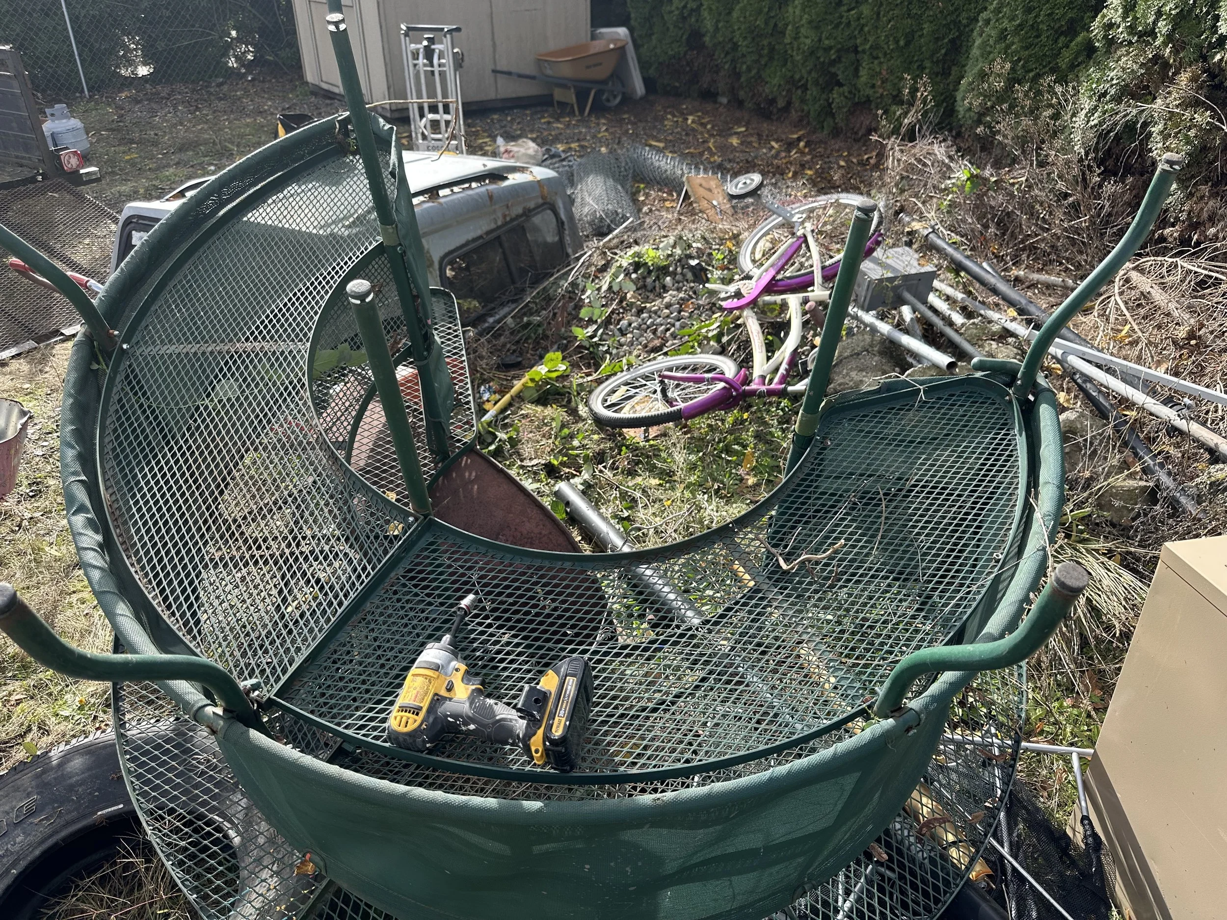 DAY 3 — Heavy scrap metal staged for breakdown and loading.