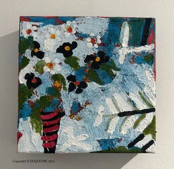 "Fleurs renversées"

20x 20 cm 

Prix: 120 €