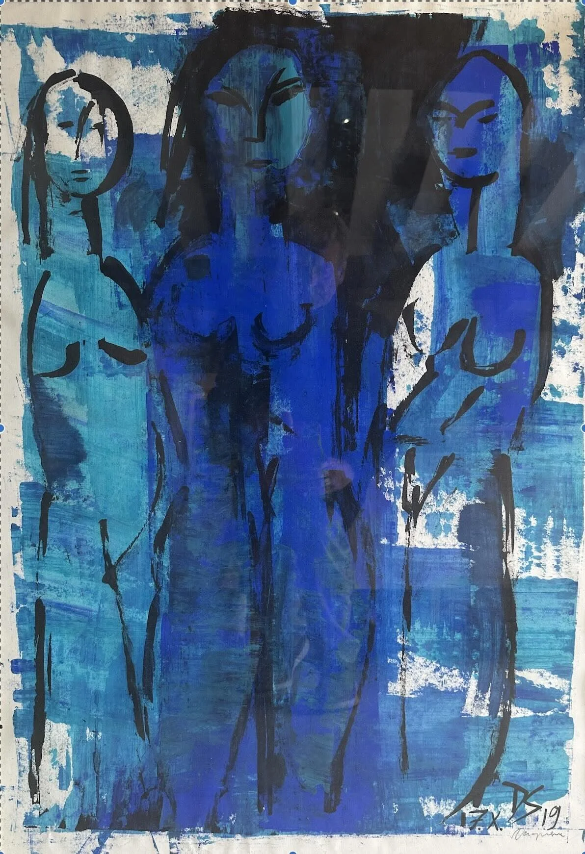 "Muses"
Encre et acrylique sur papier, papier 
100x 70 cm
Prix : 1500 €