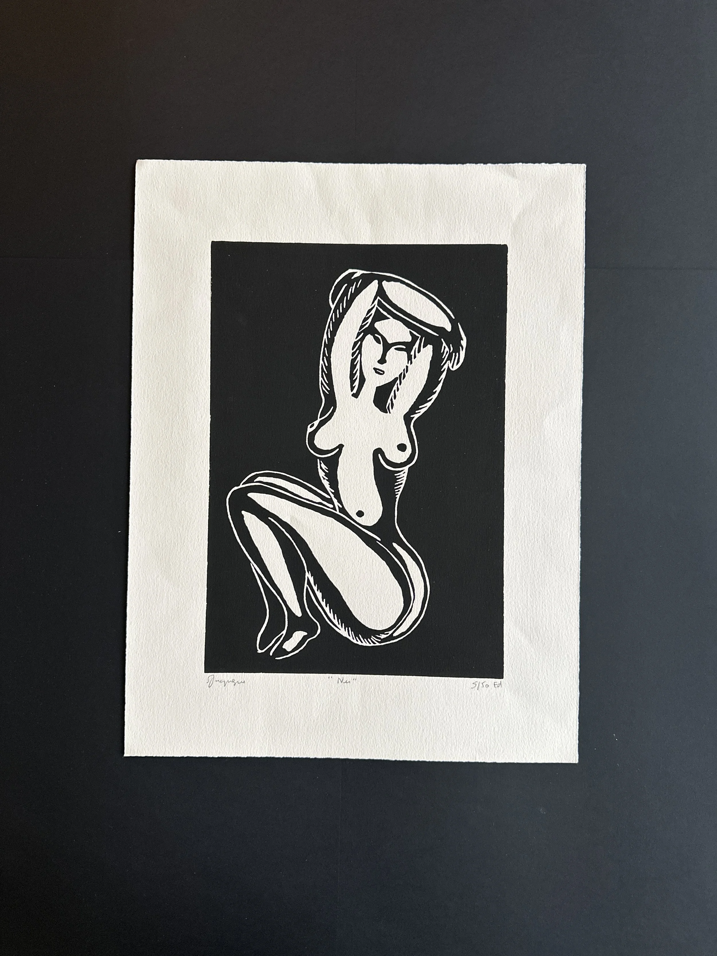 "Nu assis", édition