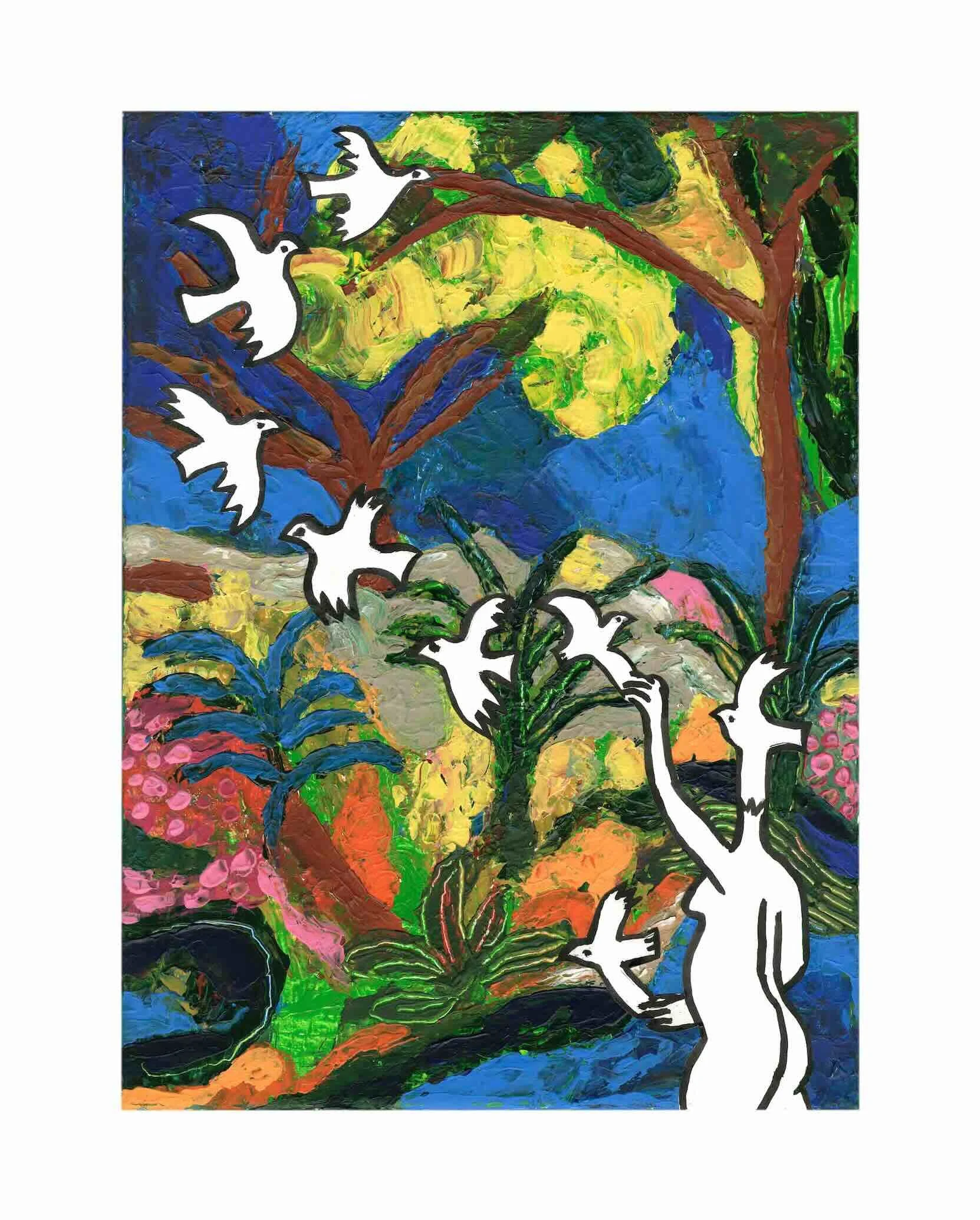 "Le lâcher de colombes", édition