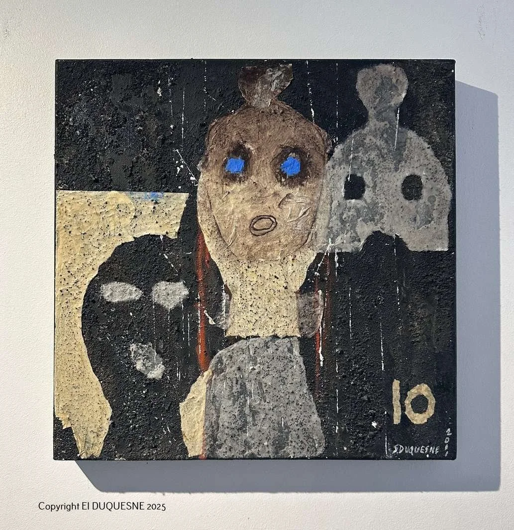 "Les masques 10 "

40x 40 cm , collage et technique mixte sur toile

Prix: 450 €