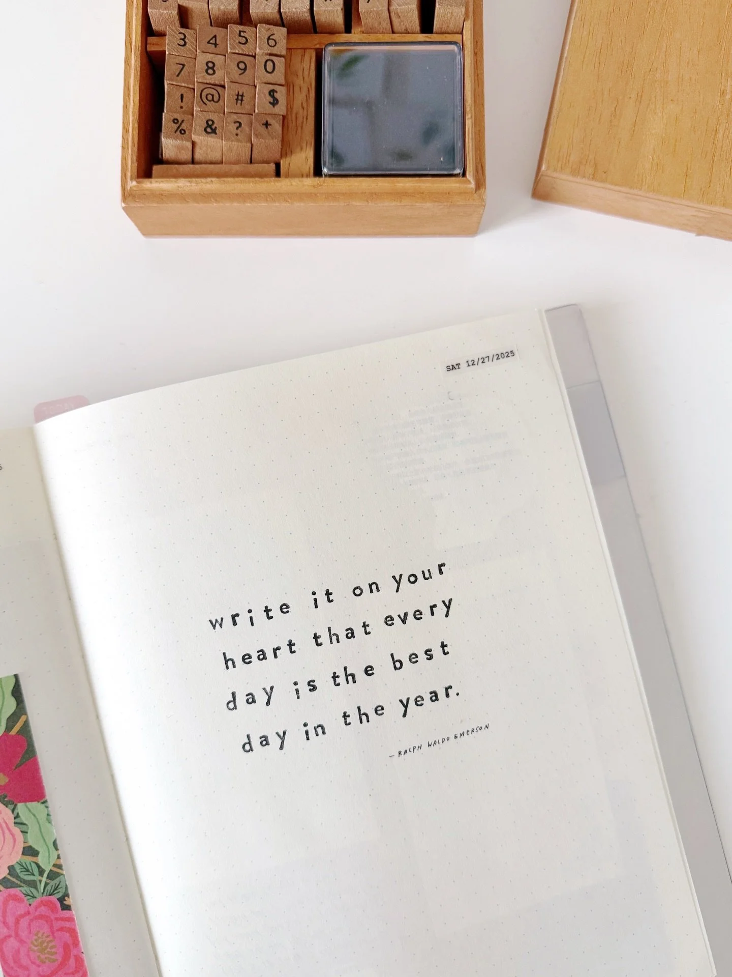 Perfect little quote with the perfect little stamps from Hearth &amp; Hand with Magnolia from Target. My sister gifted this stamp set to me before the holidays and the more I use it, the more I love it. Alphabet stamp sets are one of my favorite extr