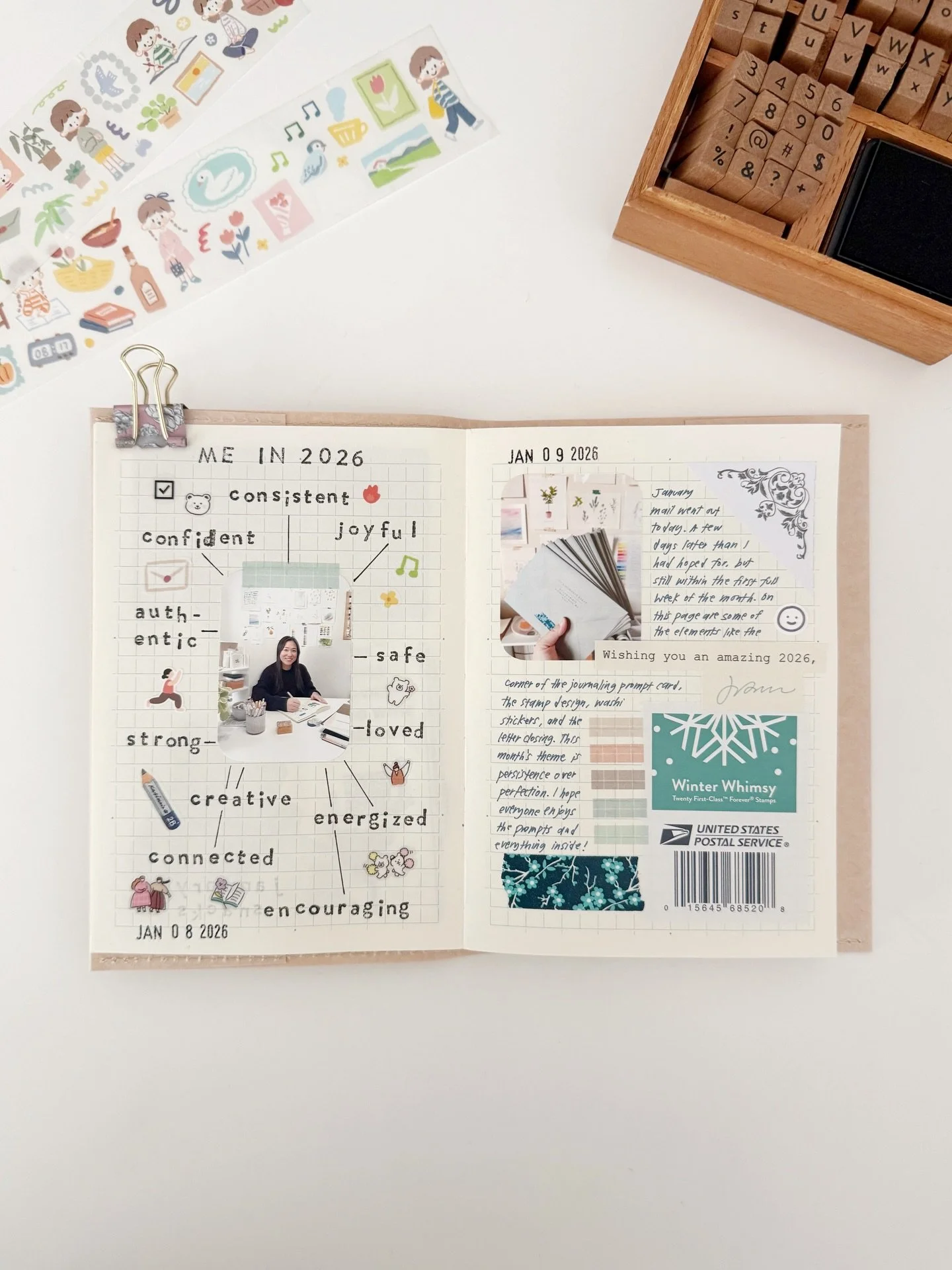 Some spreads from January for the Little Moments Journaling Club ☺️

Each month, I send out journal prompts to match a specific theme for the month, and I share my own journal spreads with my journaling club members via our chat on Instagram and a mo