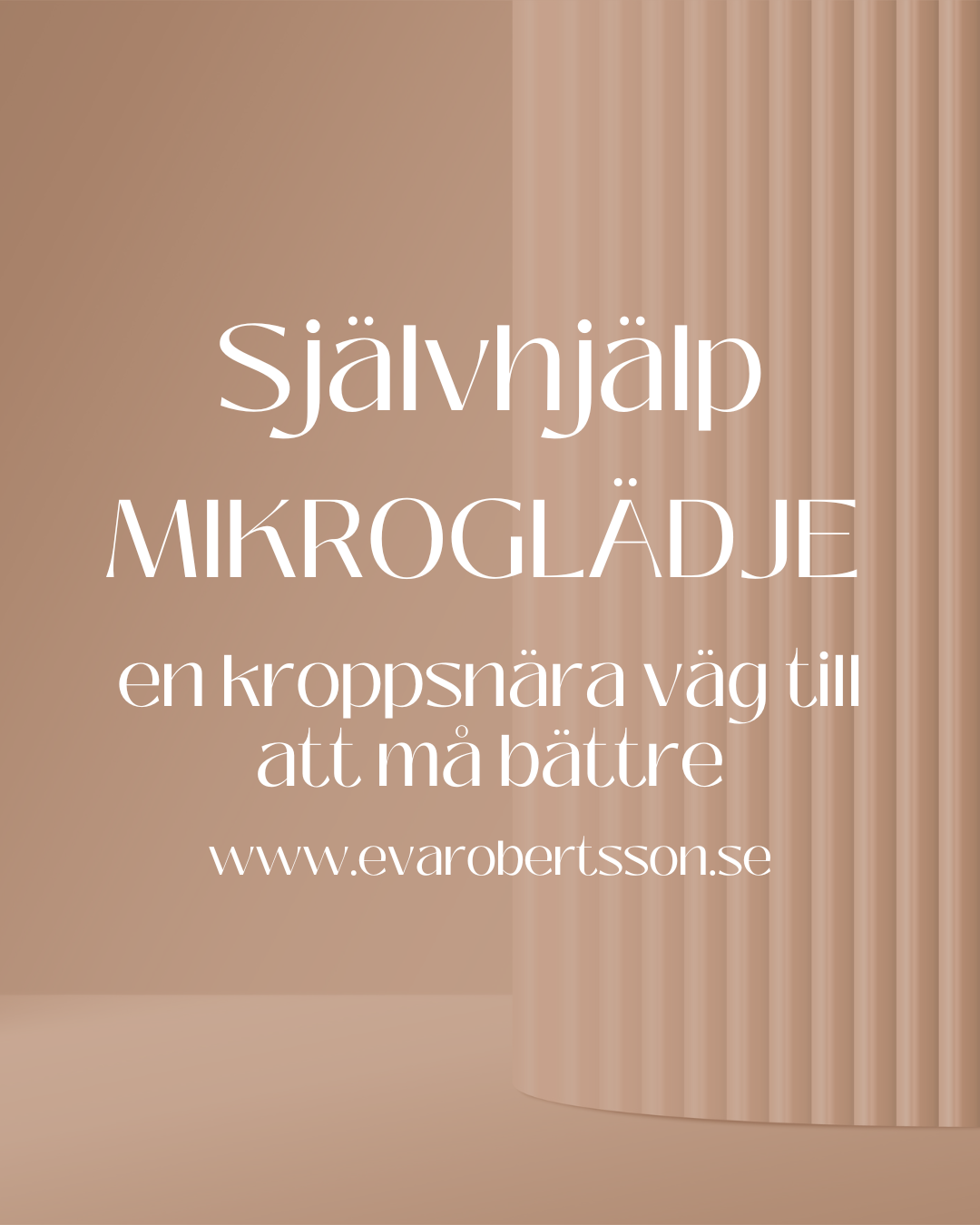 Mikroglädje – självhjälp , en kroppsnära väg till att må bättre