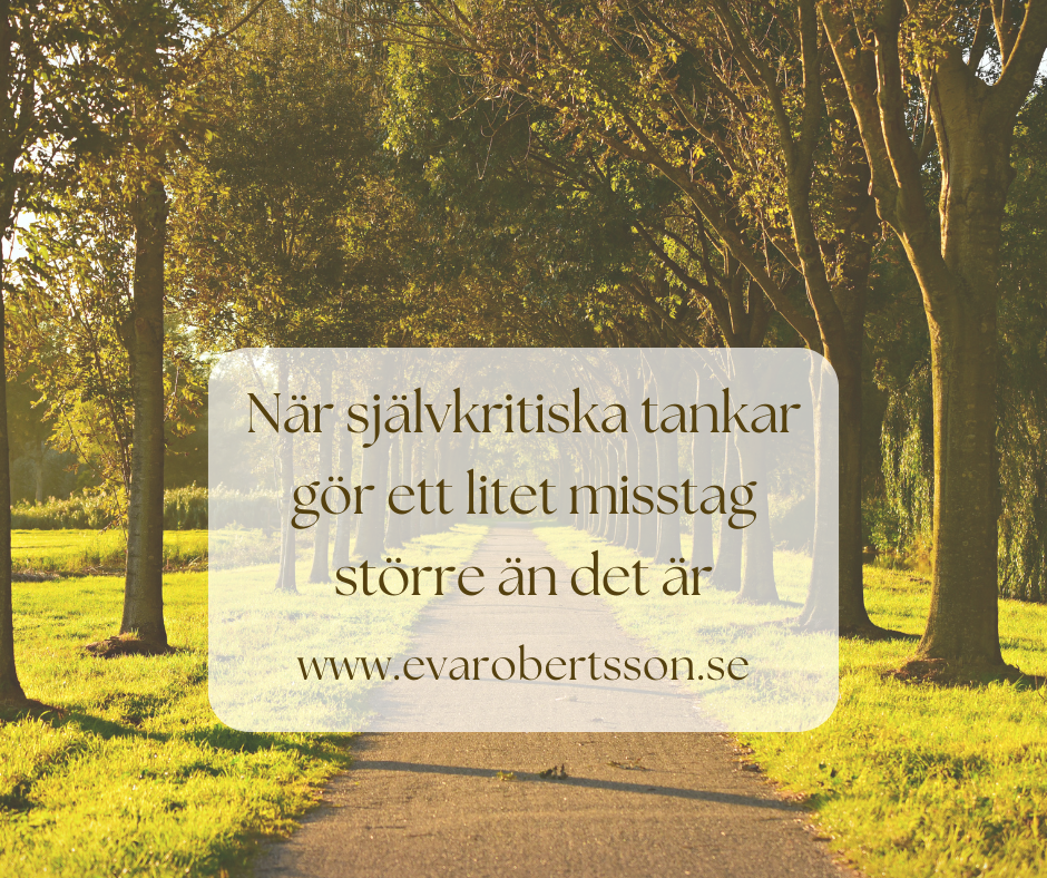 När självkritiska tankar gör ett litet misstag större än det är