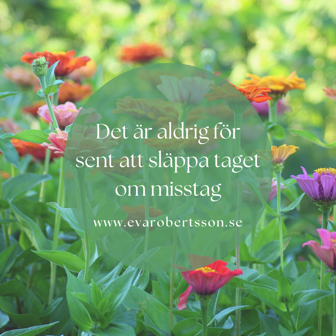 Det är aldrig för sent att släppa taget om misstag