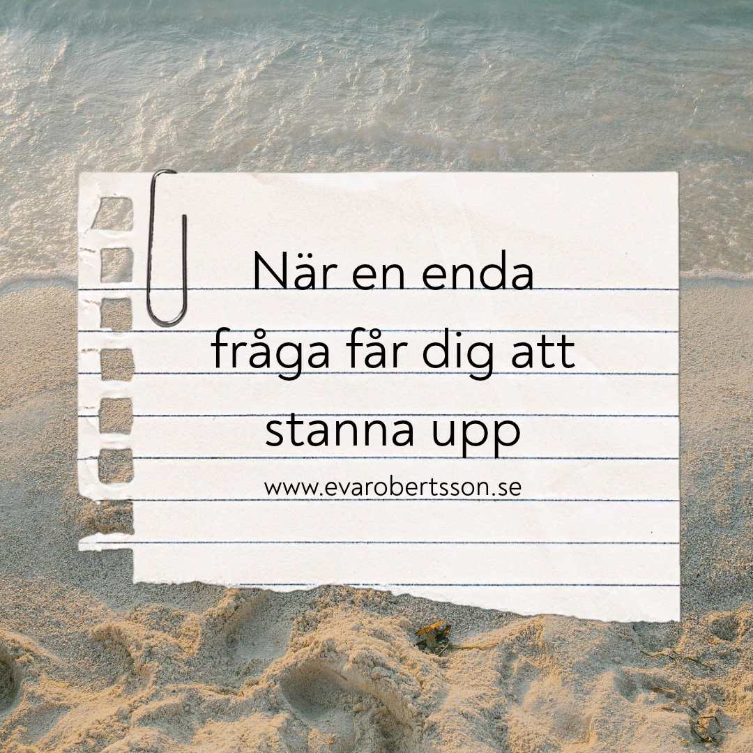 När en enda fråga får dig att stanna upp
