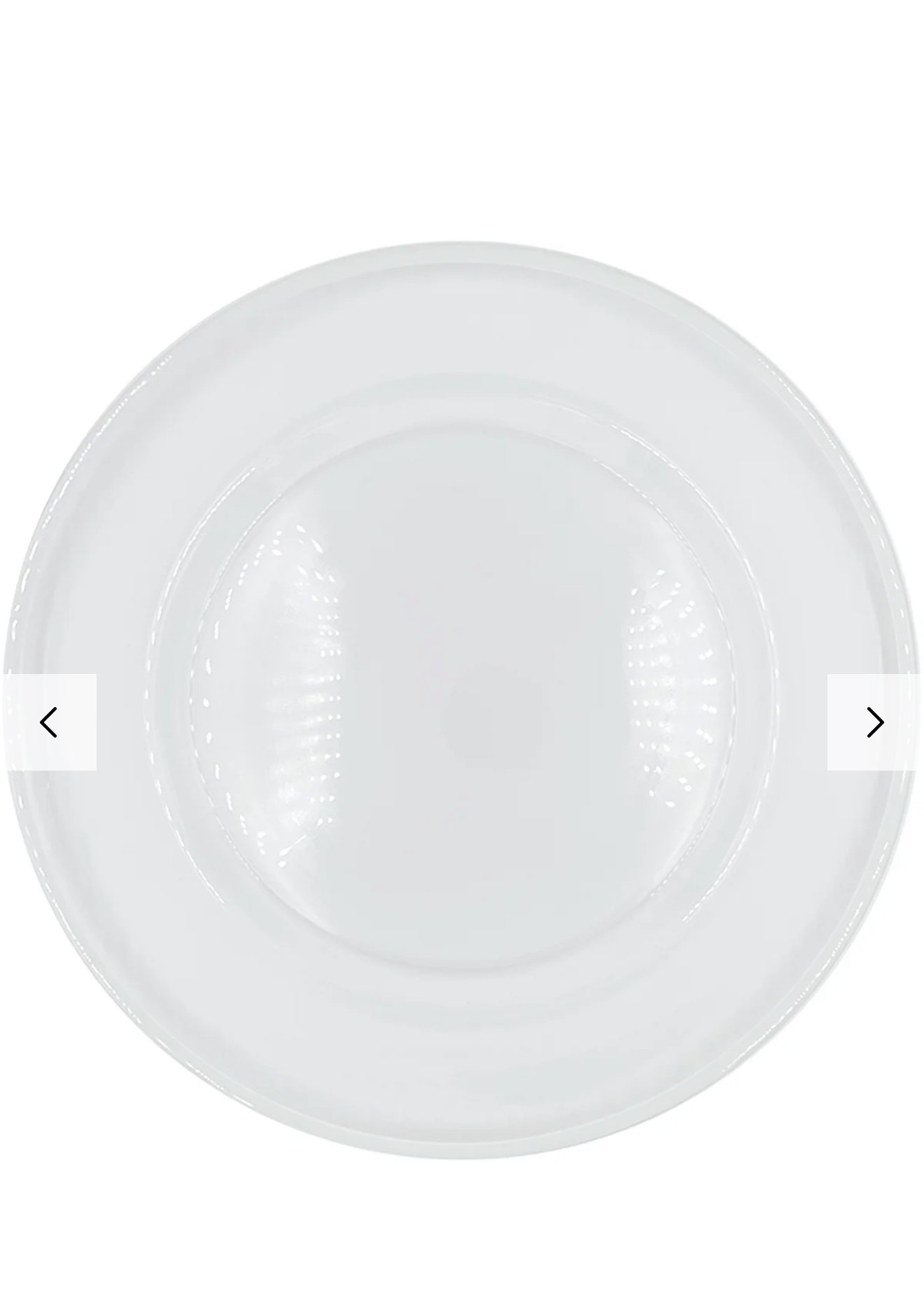 White Glass Charger Plate
