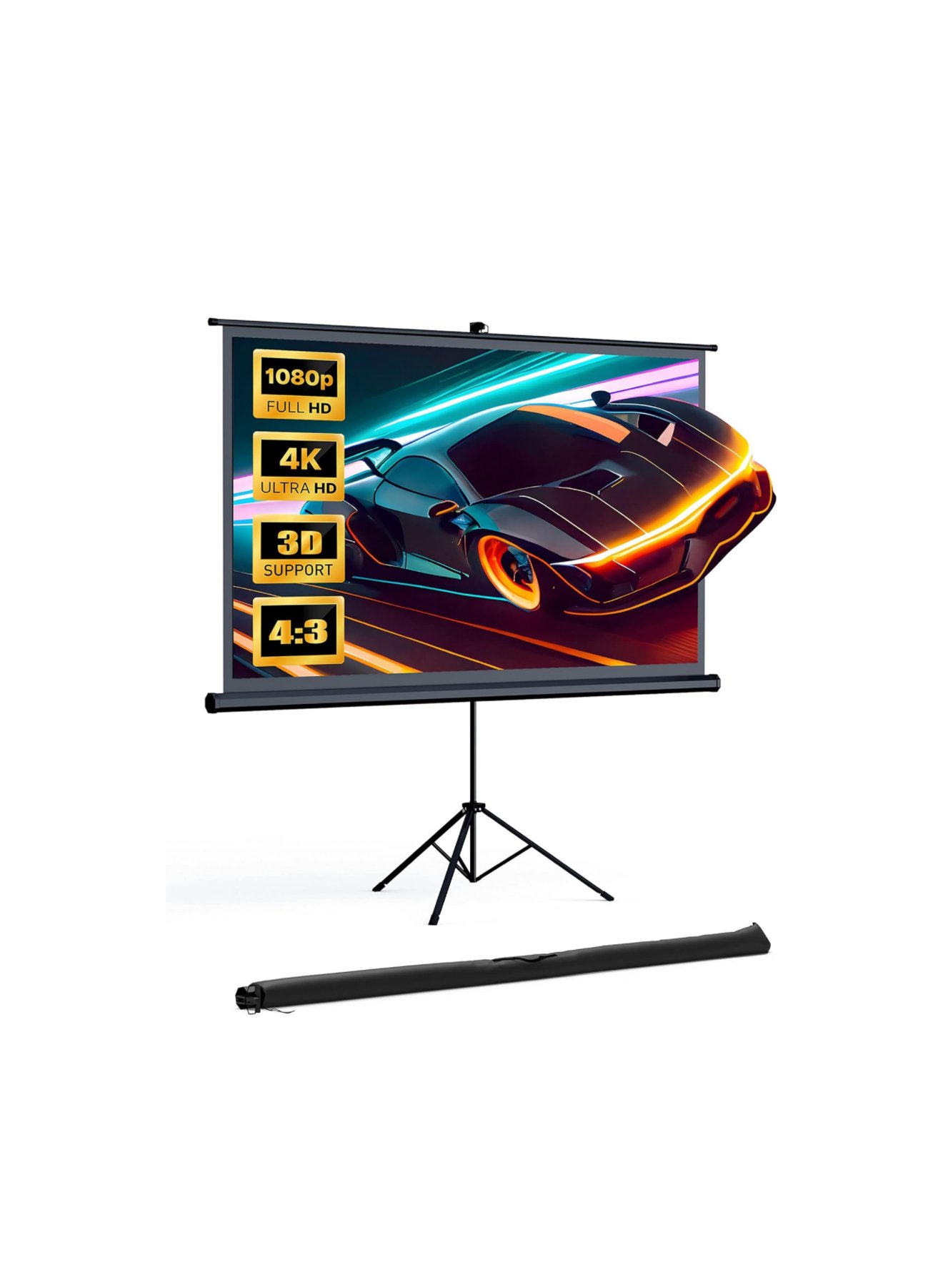 100" Screen and Projector