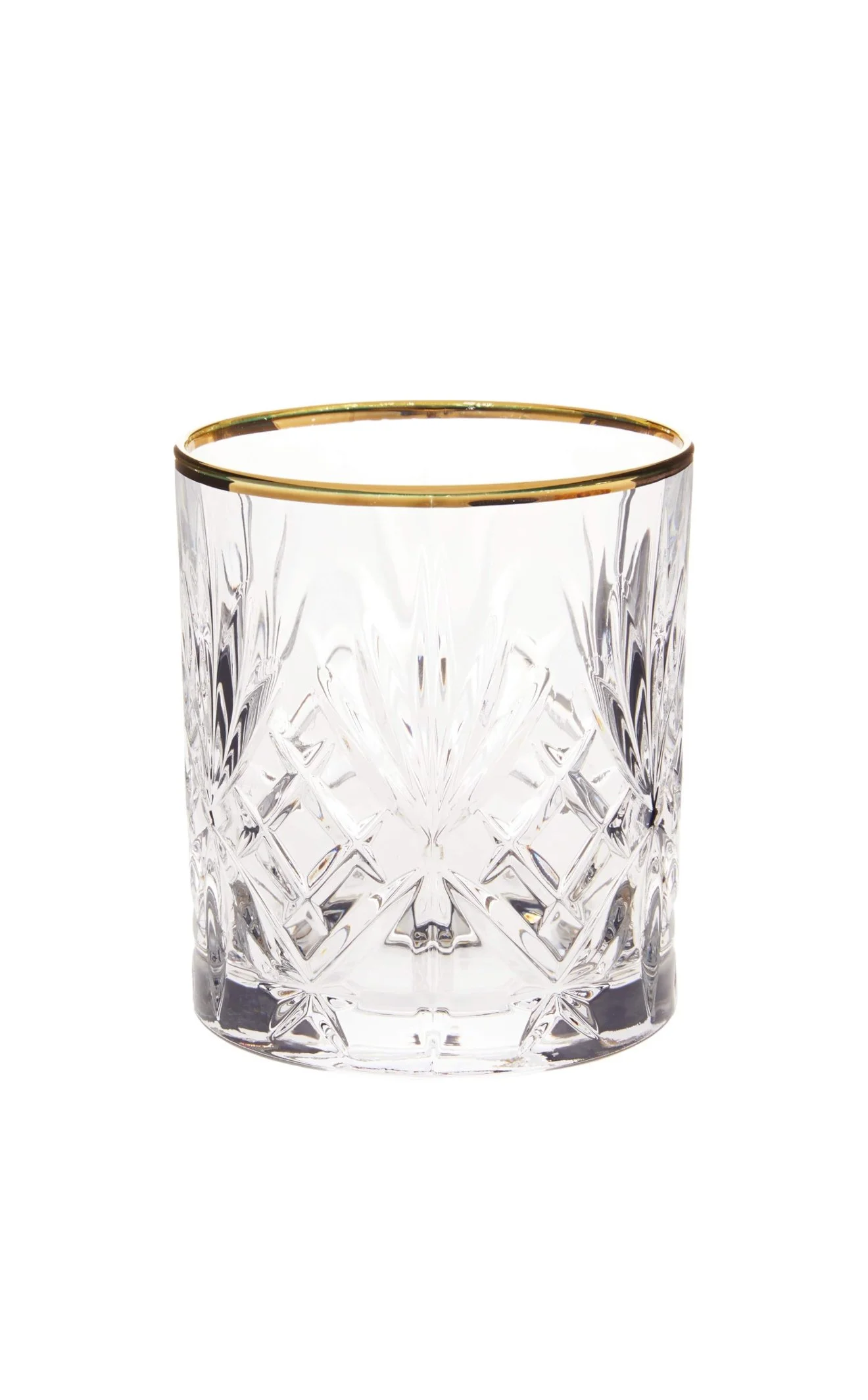 Crystal Gold Rim Whiskey Glass