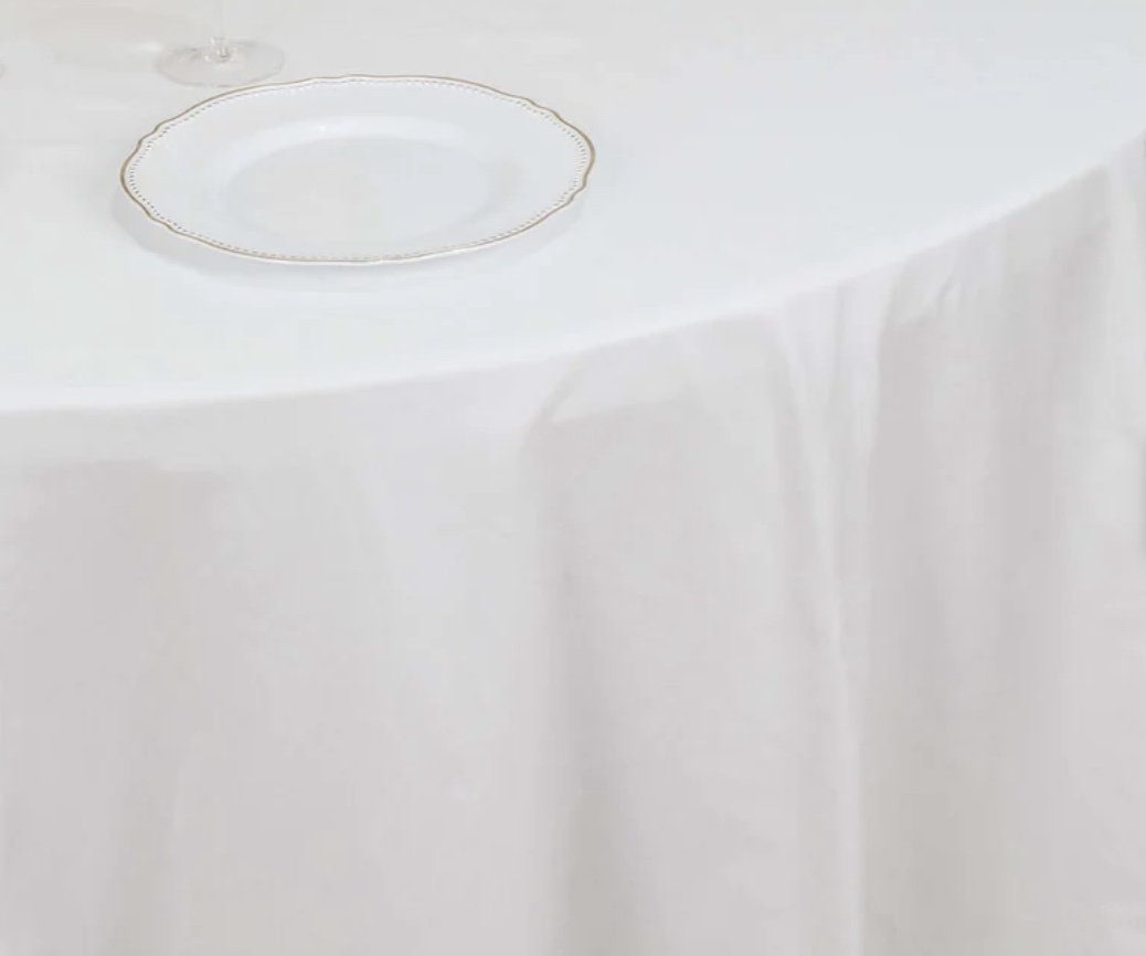 Round Cotton Linen Tablecloth