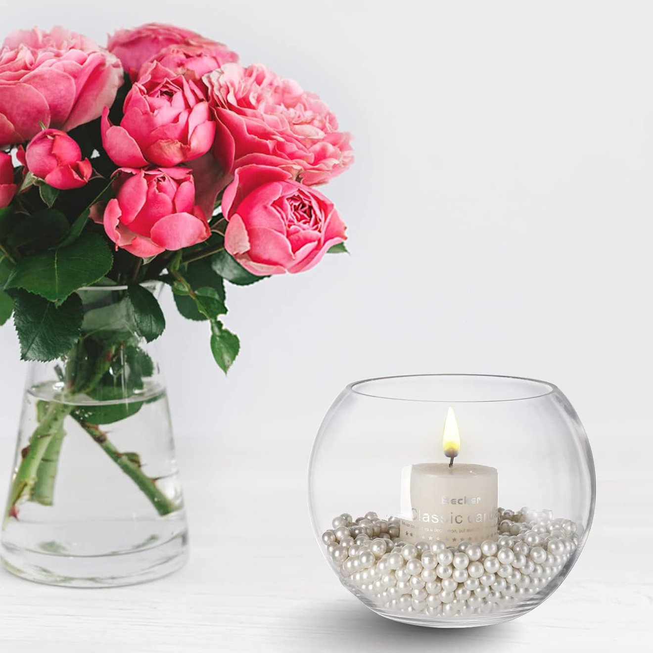 Clear Round Glass Vase